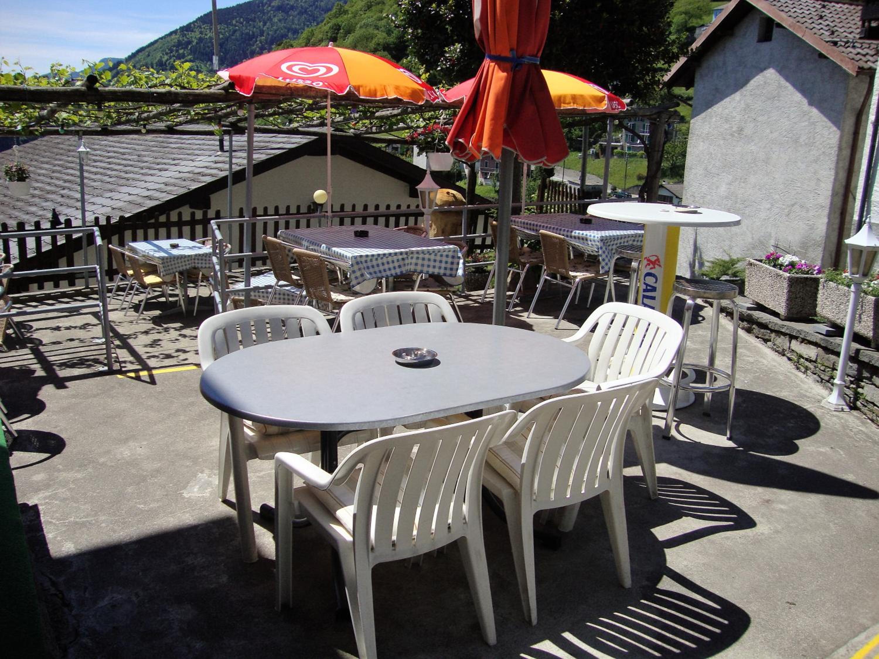 outdoor BBQ area