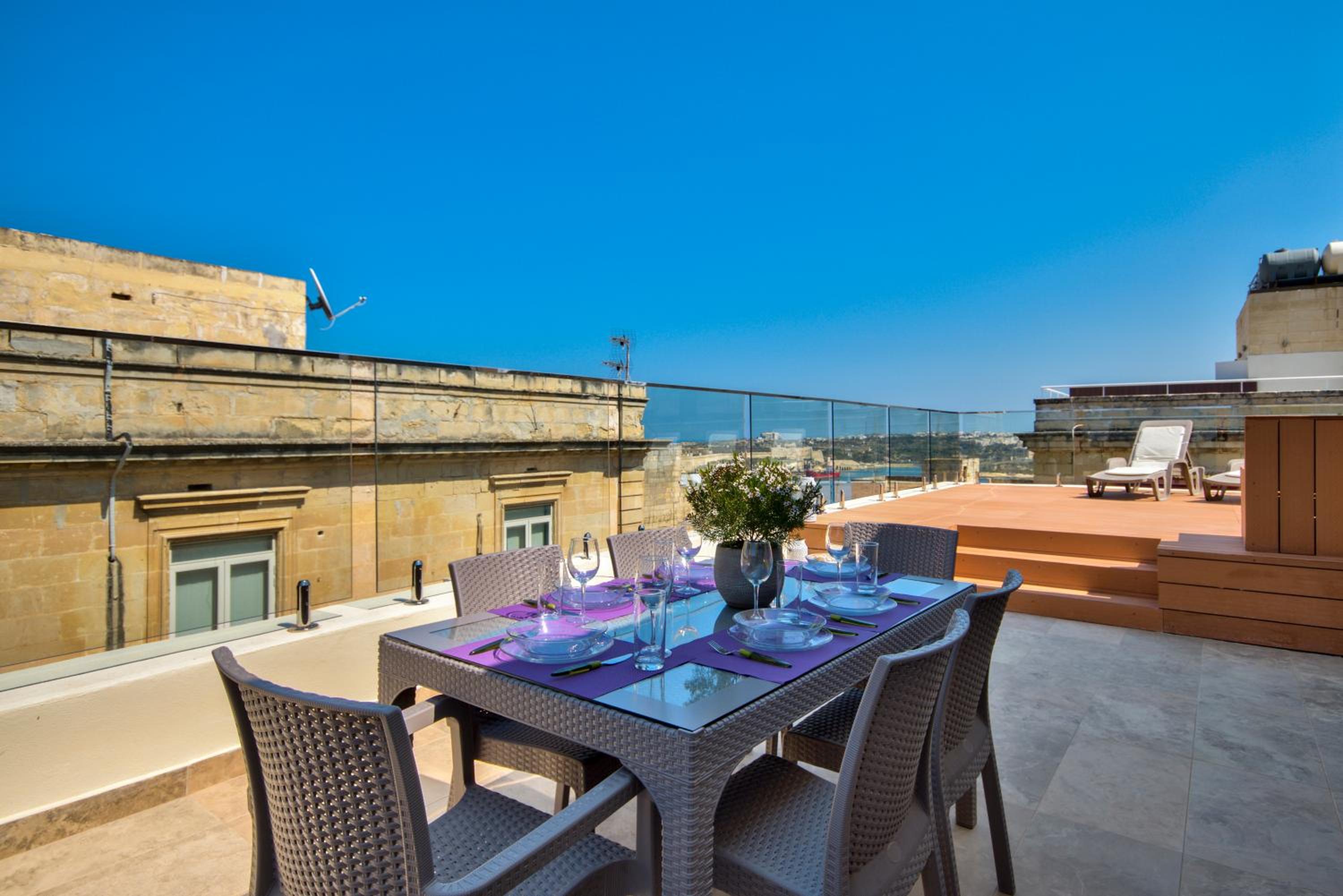 Valletta Luxe 3-Bedroom Duplex Penthouse with Sea View Terrace and Jacuzzi view 2