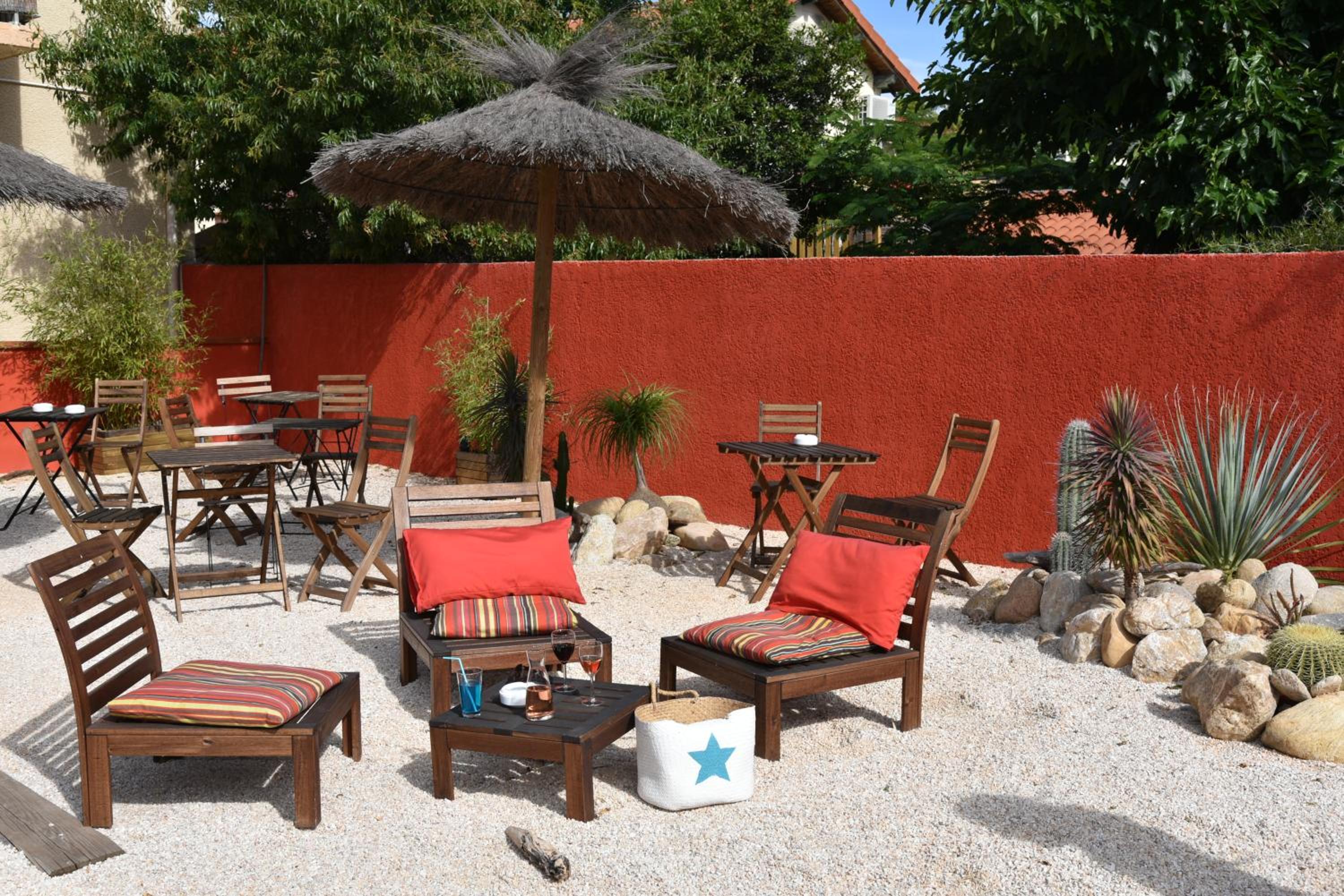 outdoor BBQ area