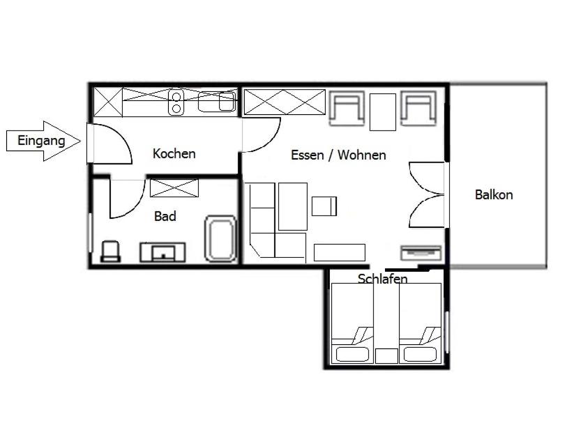Landhaus Vogelweide - 2 Zimmer mit Balkon view 4