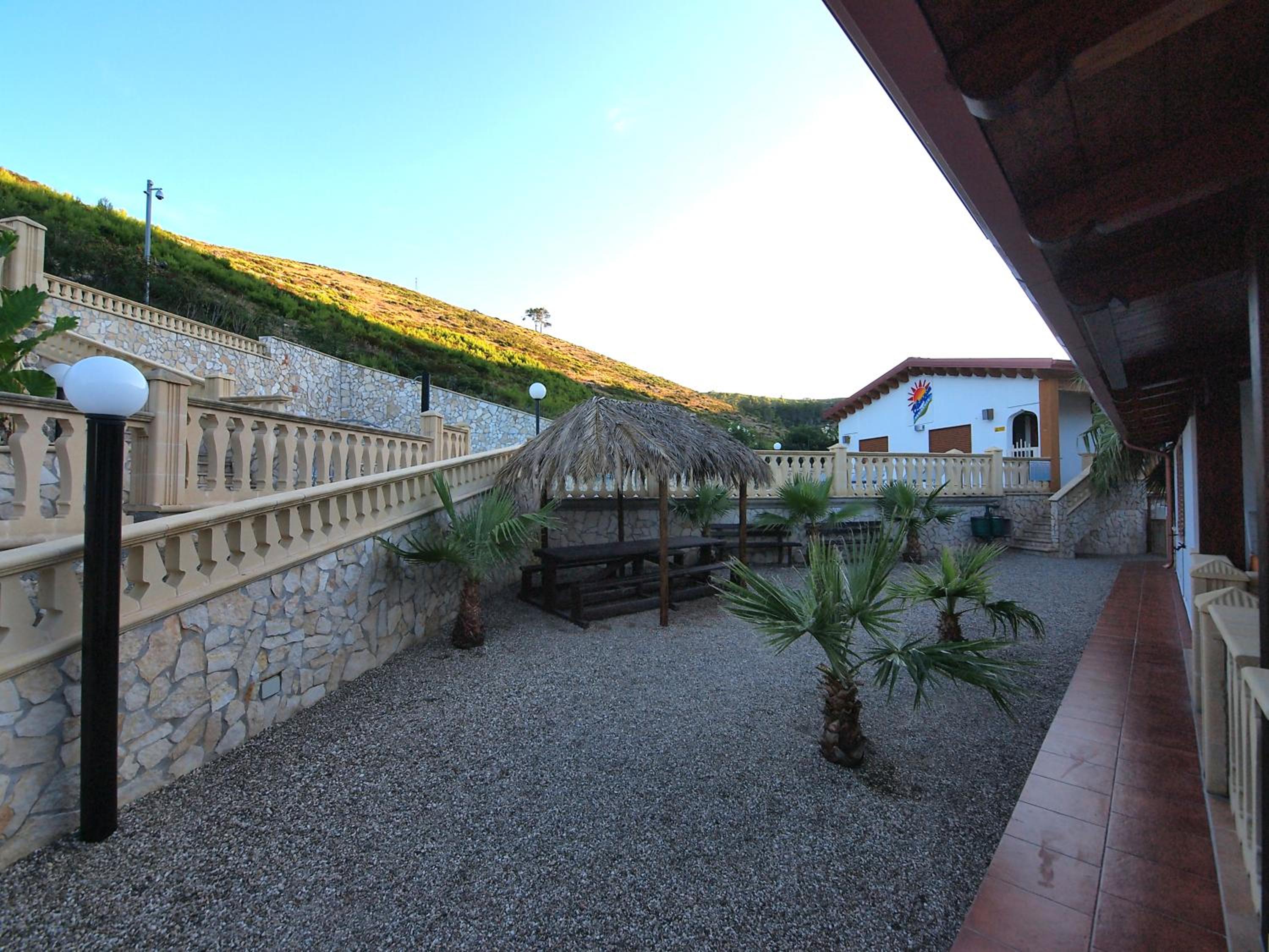 outdoor BBQ area