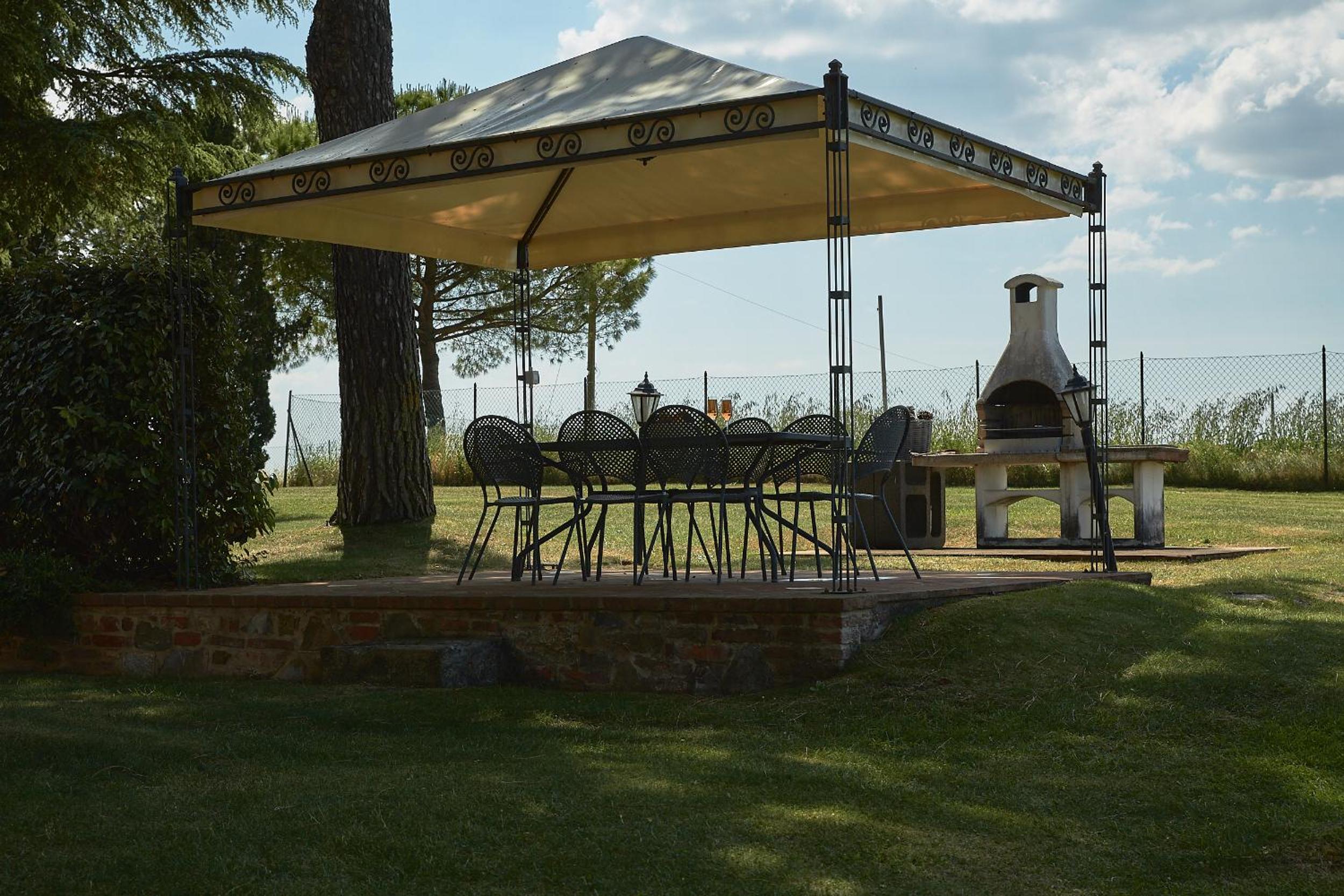outdoor BBQ area