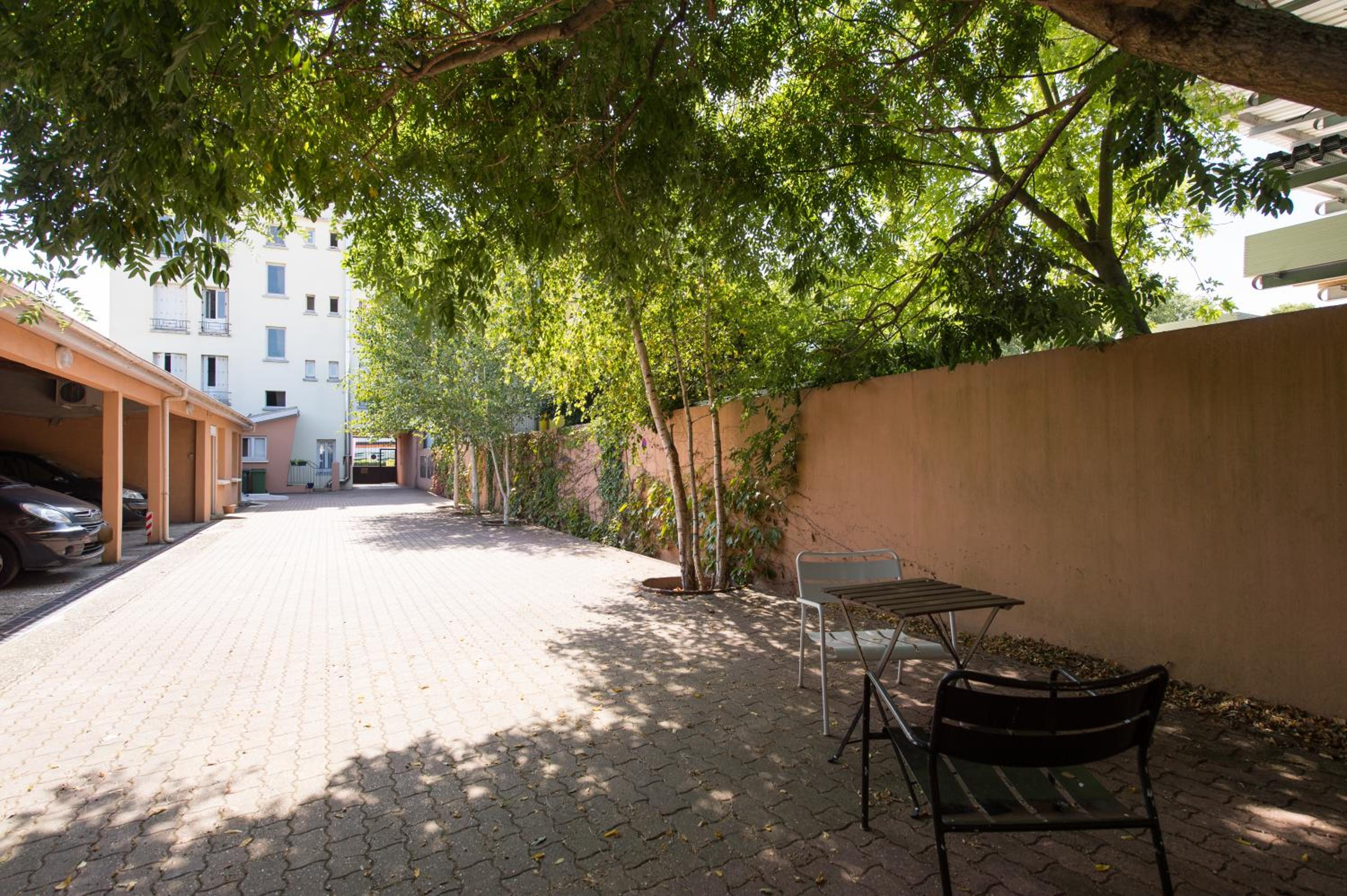 outdoor BBQ area