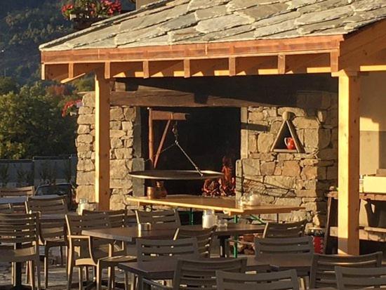 outdoor BBQ area
