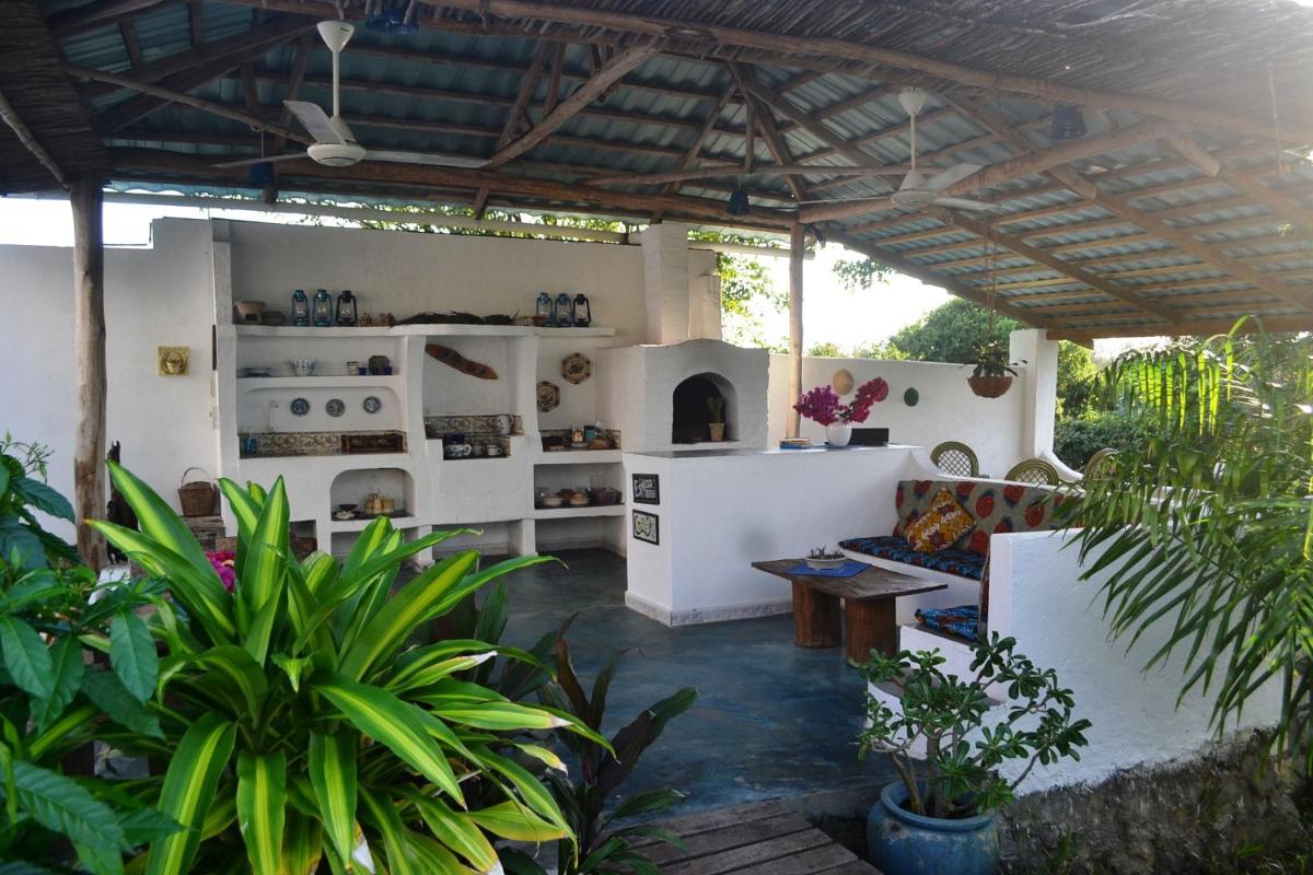 outdoor BBQ area