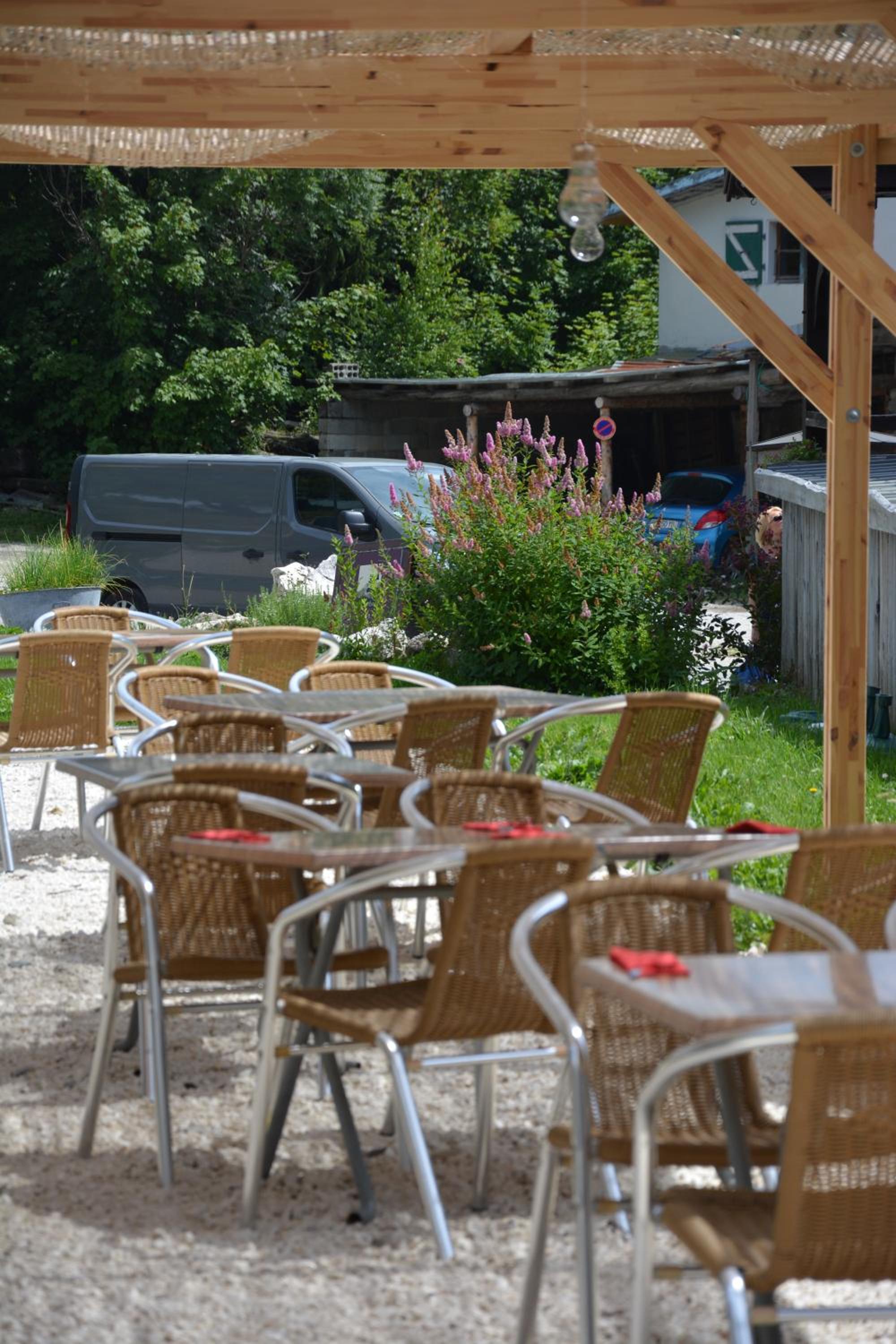 outdoor BBQ area