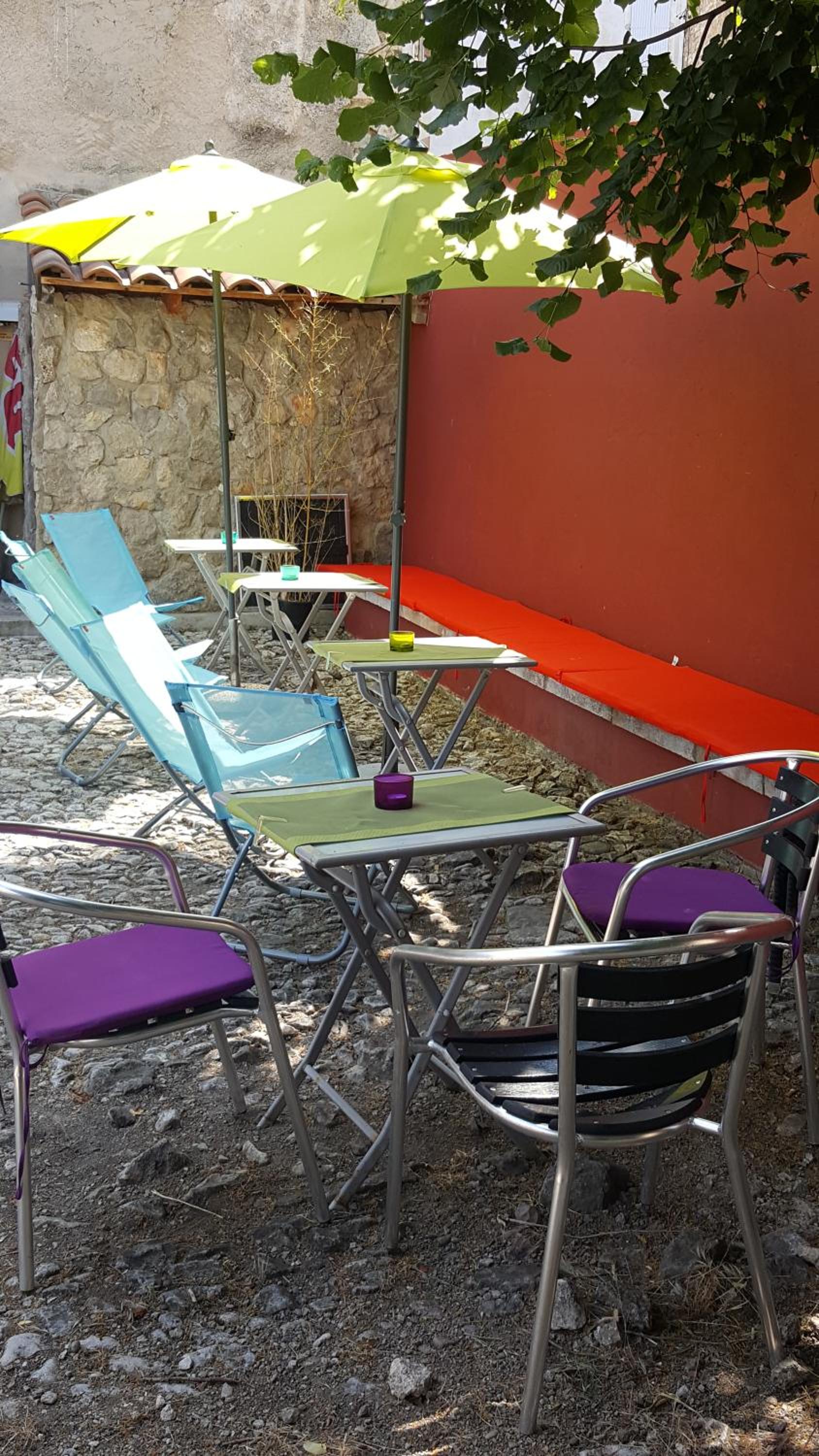 outdoor BBQ area