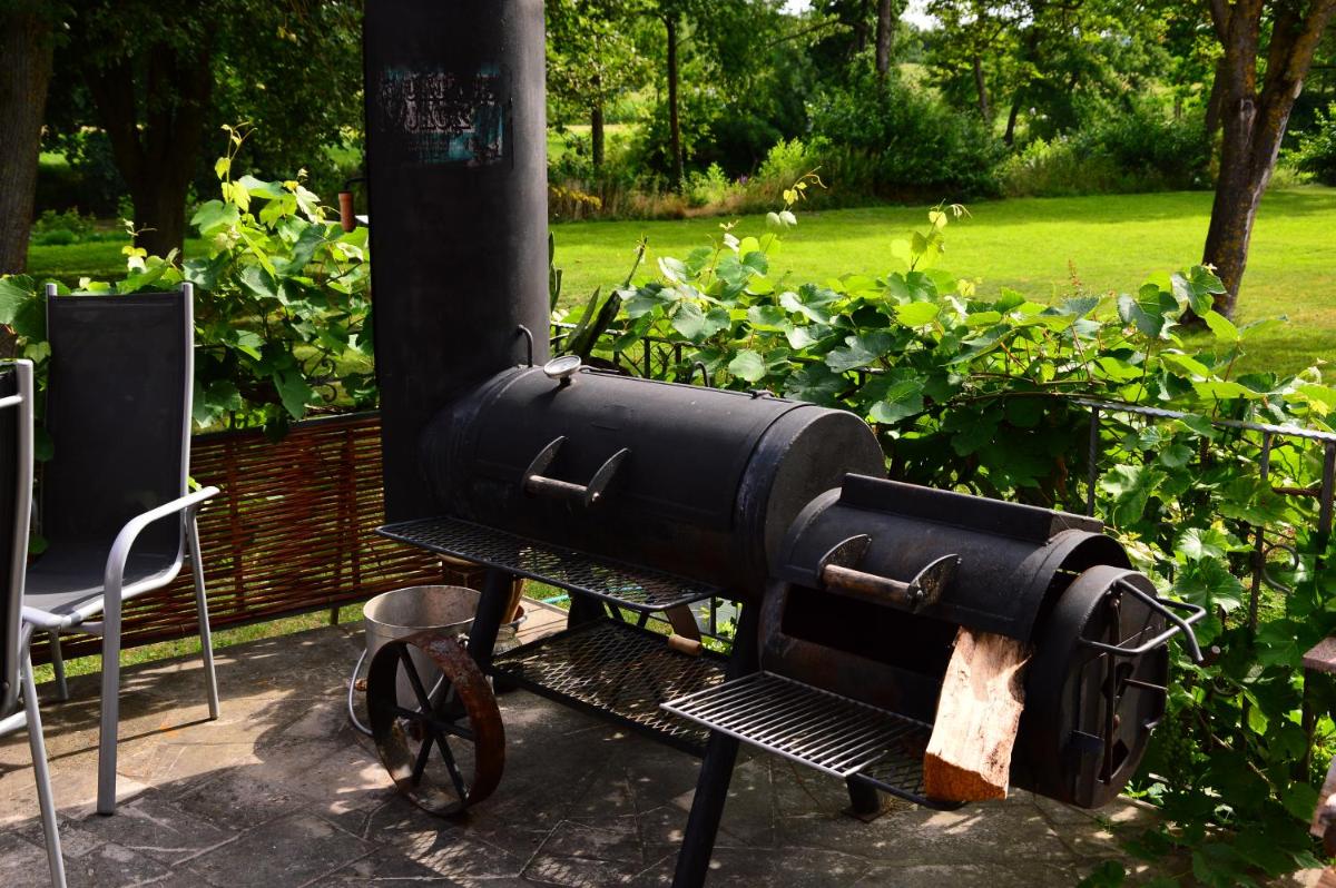 outdoor BBQ area