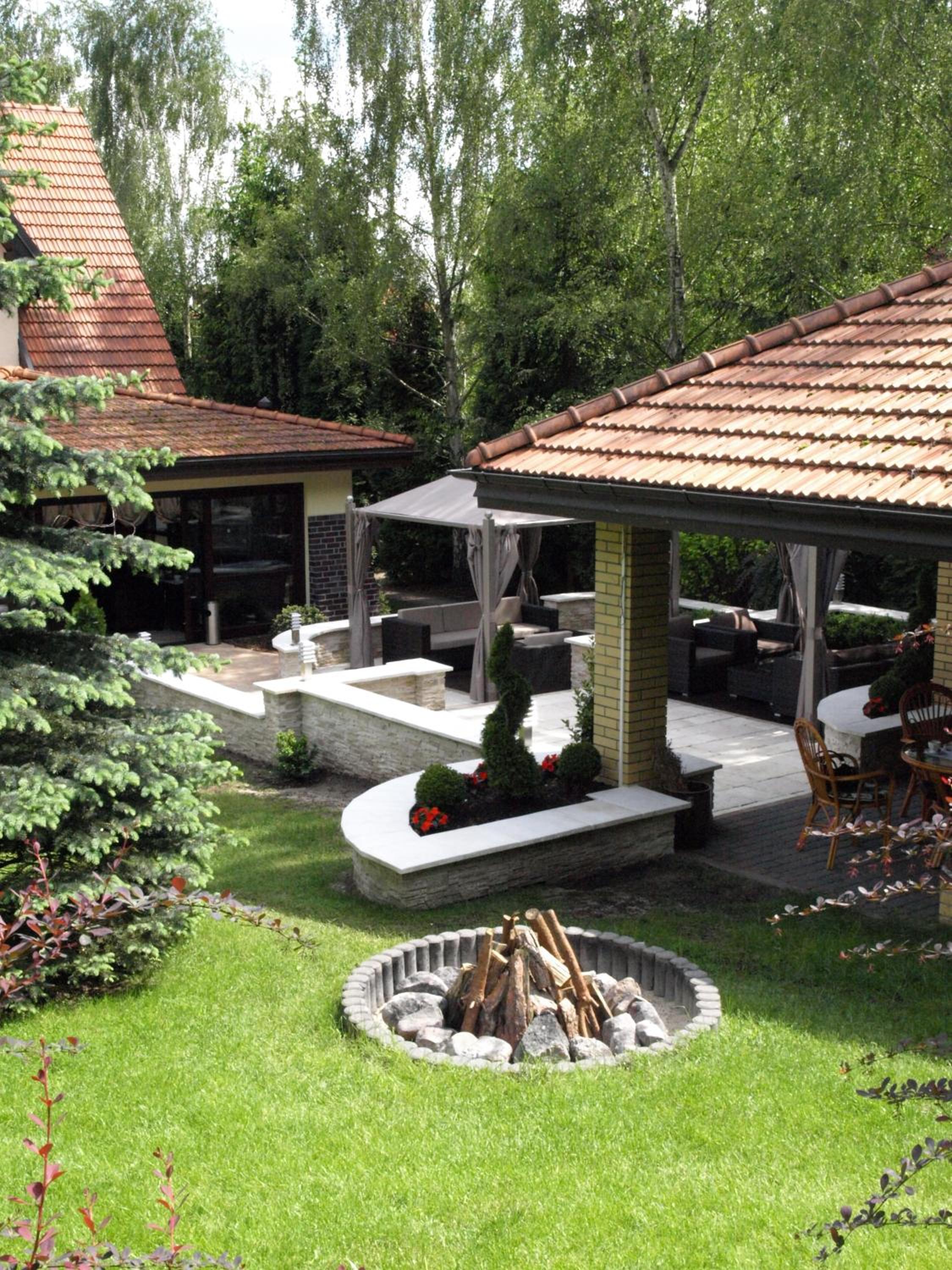 outdoor BBQ area