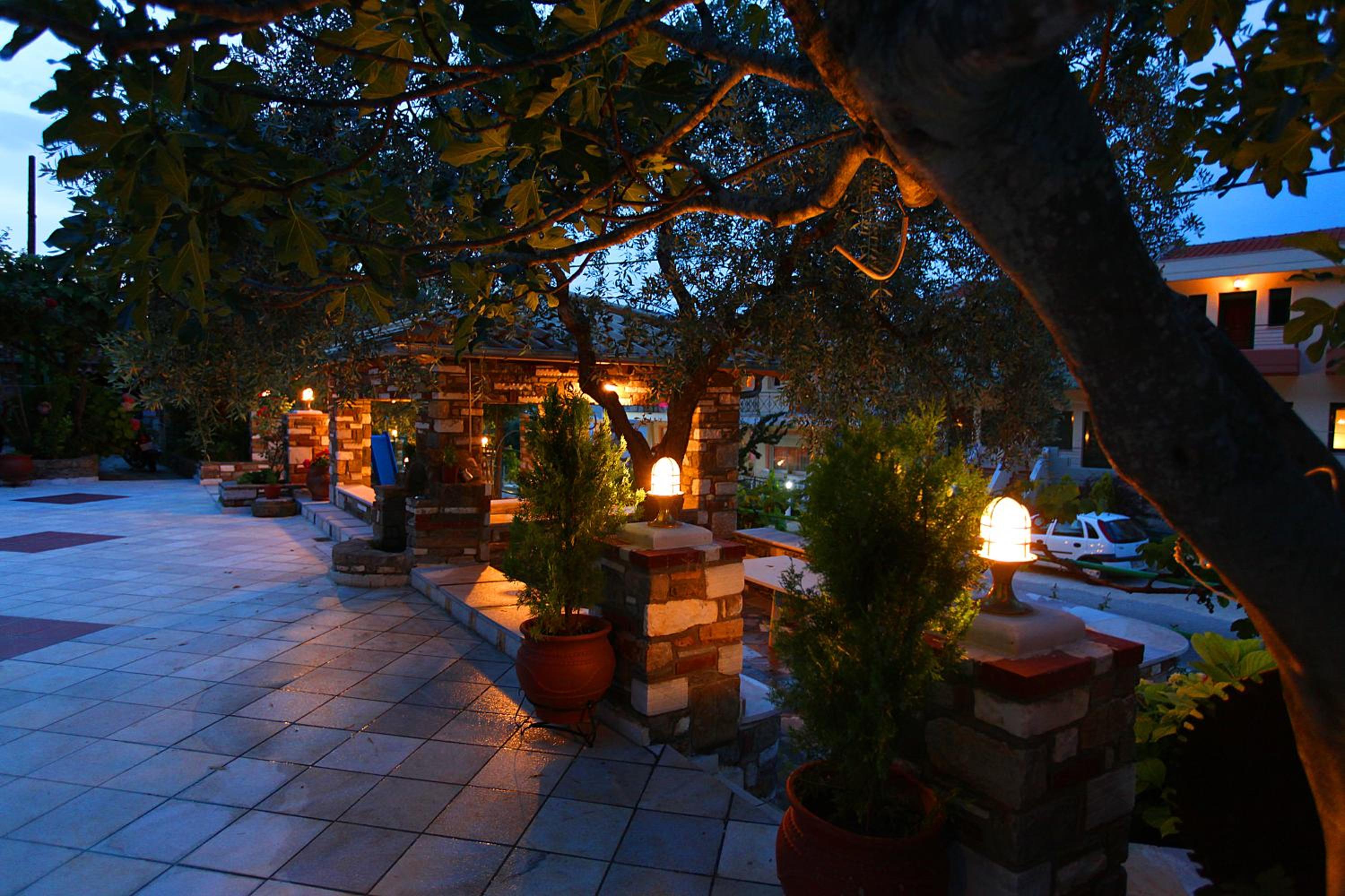 outdoor BBQ area
