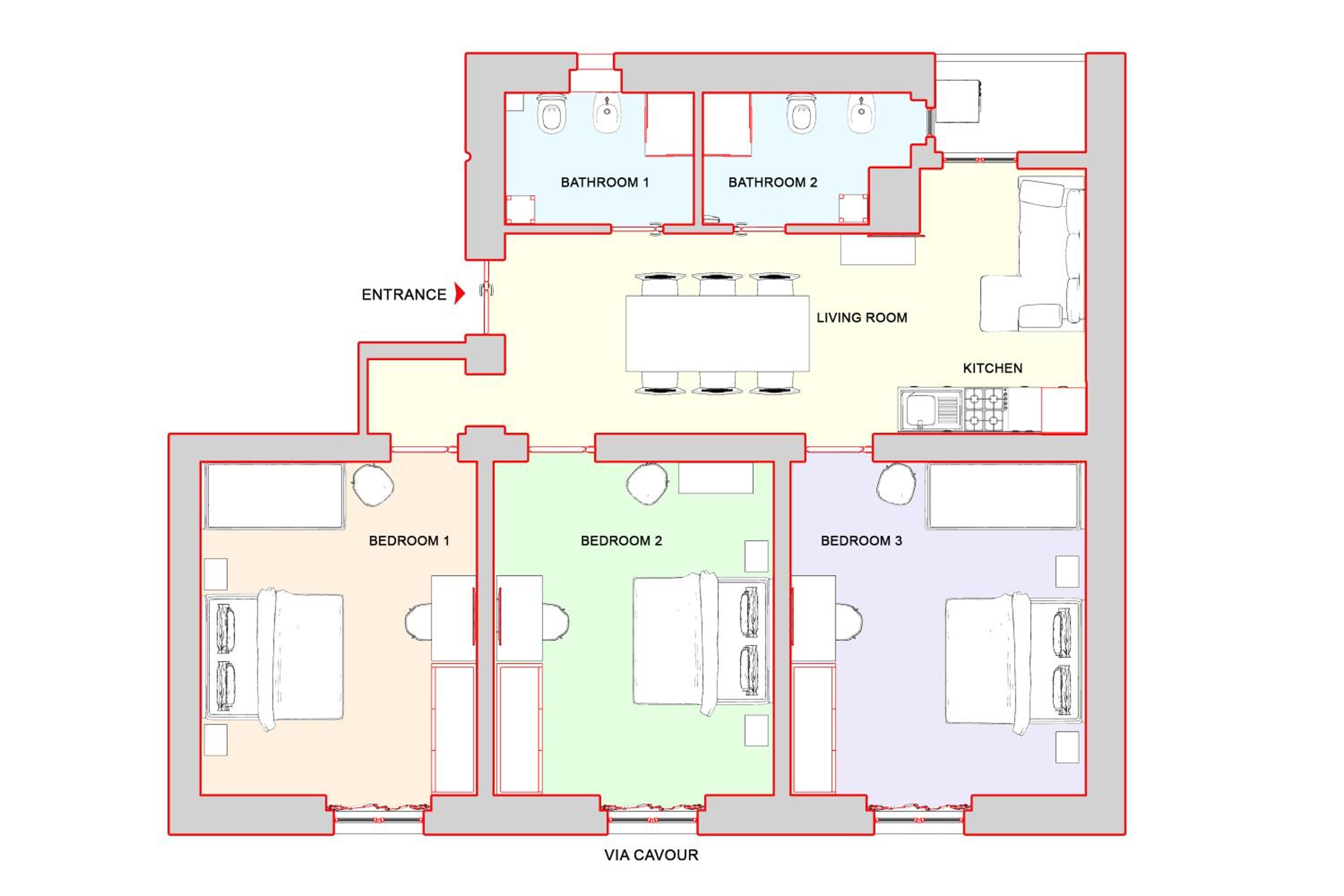 Cozy Apartment Fabia 300 mt from Colosseum