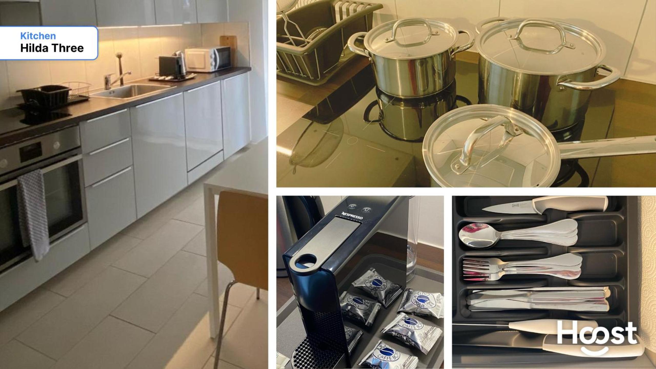 H3 with 3,5 rooms, 2 BR, livingroom and big kitchen, modern and central