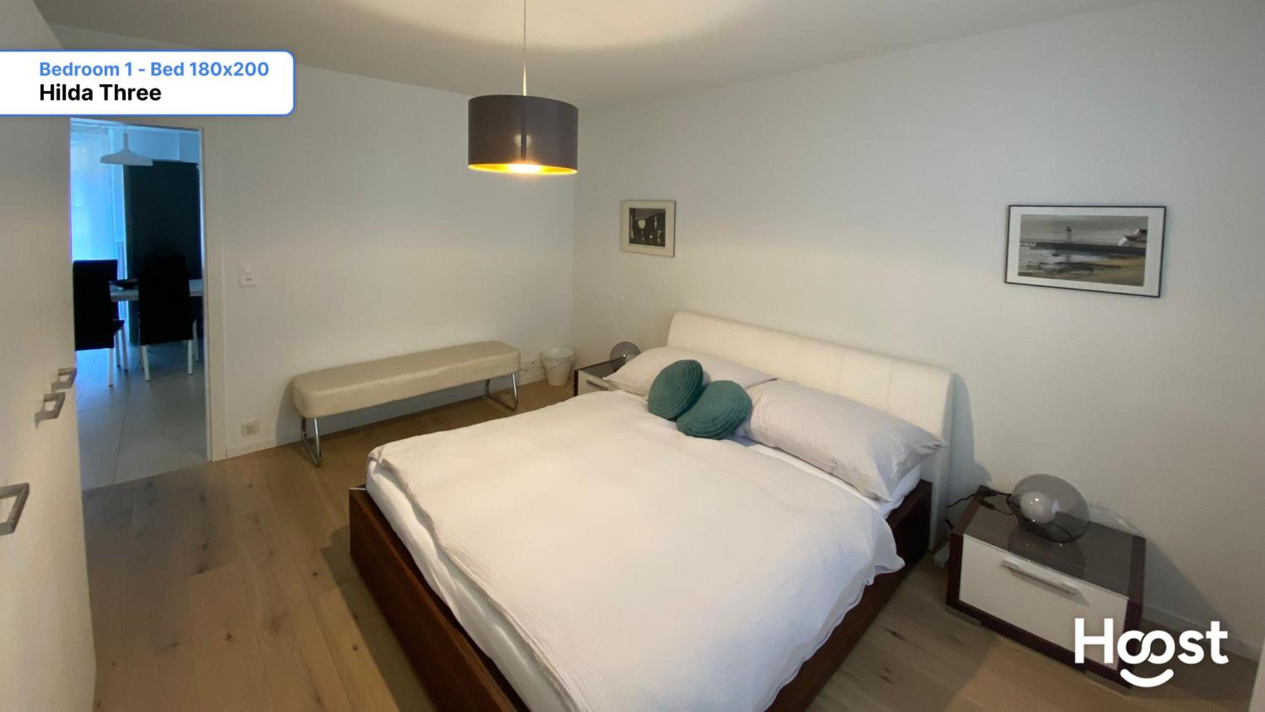 H3 with 3,5 rooms, 2 BR, livingroom and big kitchen, modern and central