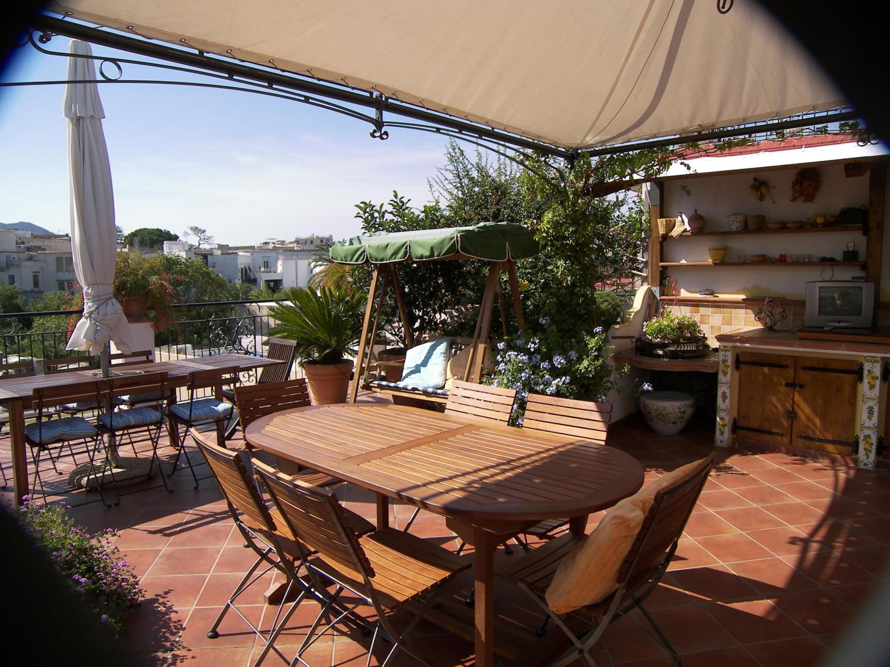 outdoor BBQ area