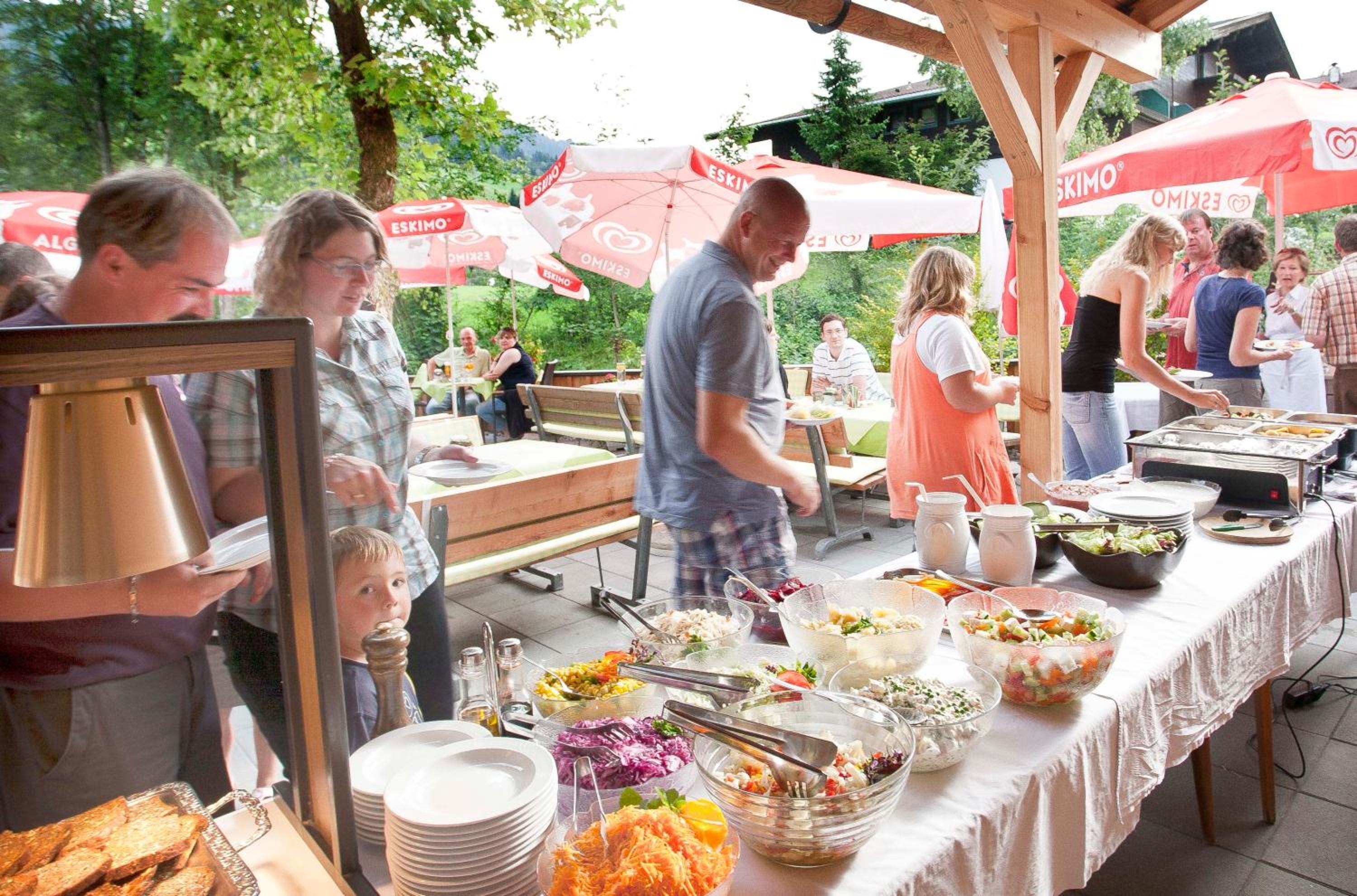 outdoor BBQ area
