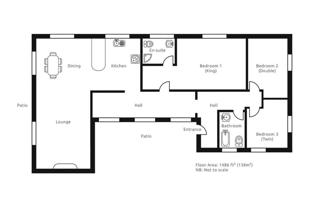 The Stables at Flash Farm House view 2