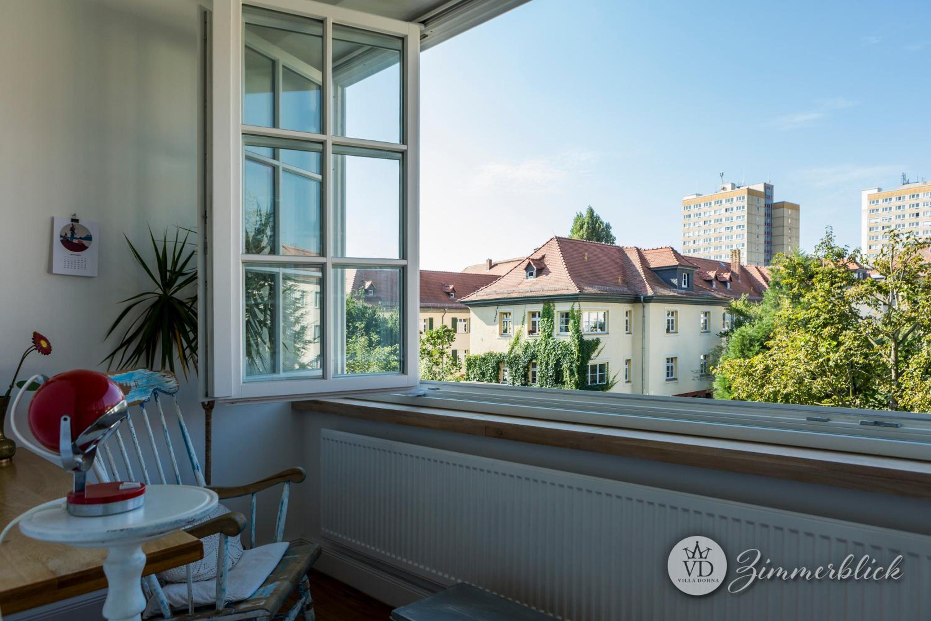Zimmerblick Villa Dohna