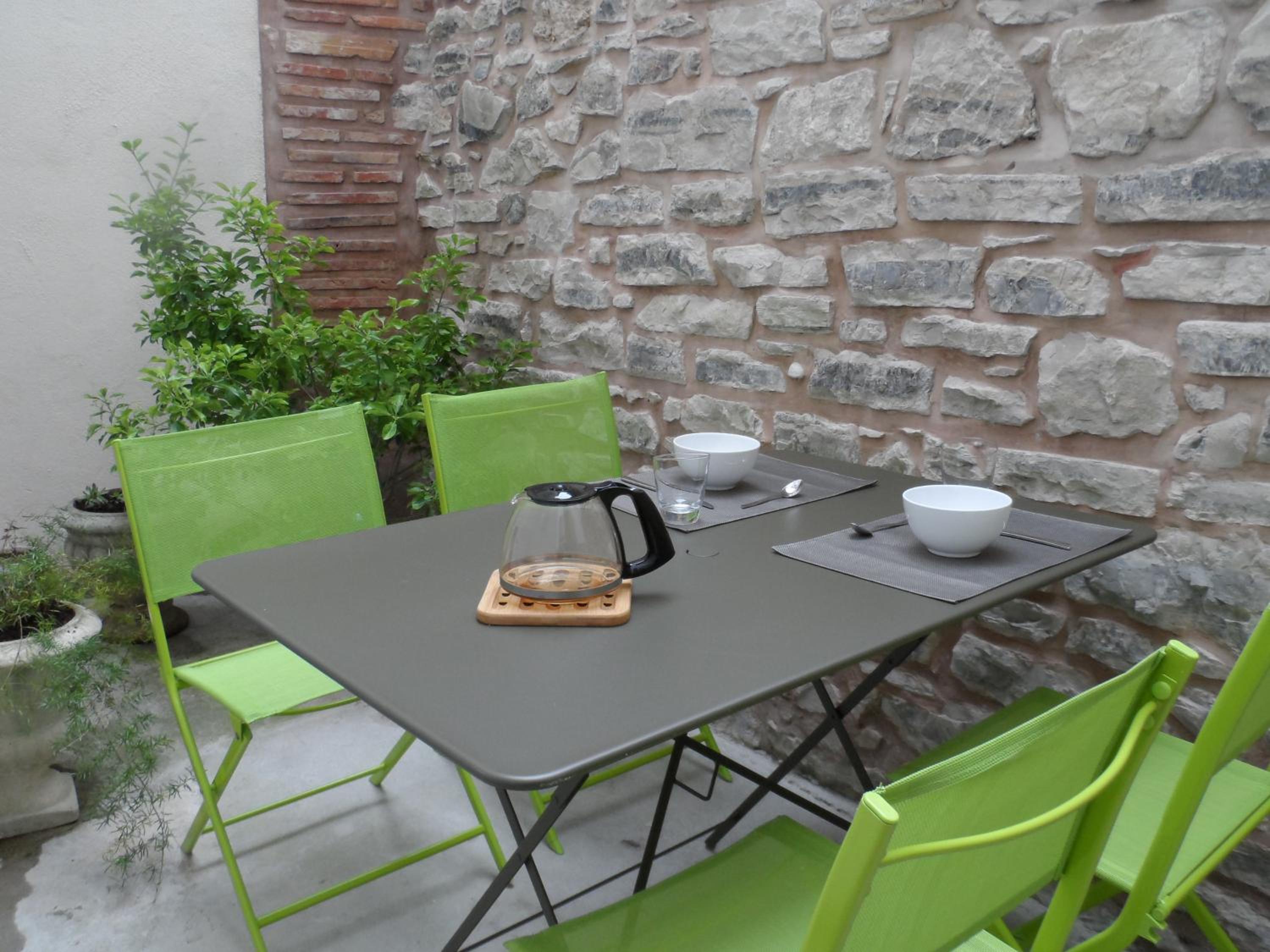 outdoor BBQ area