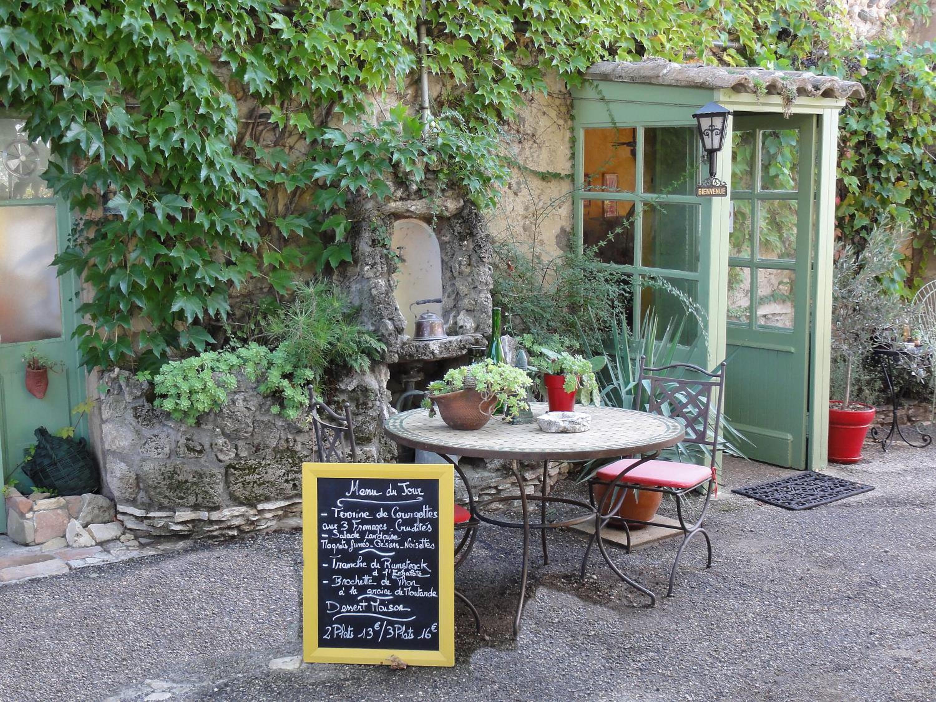 outdoor BBQ area