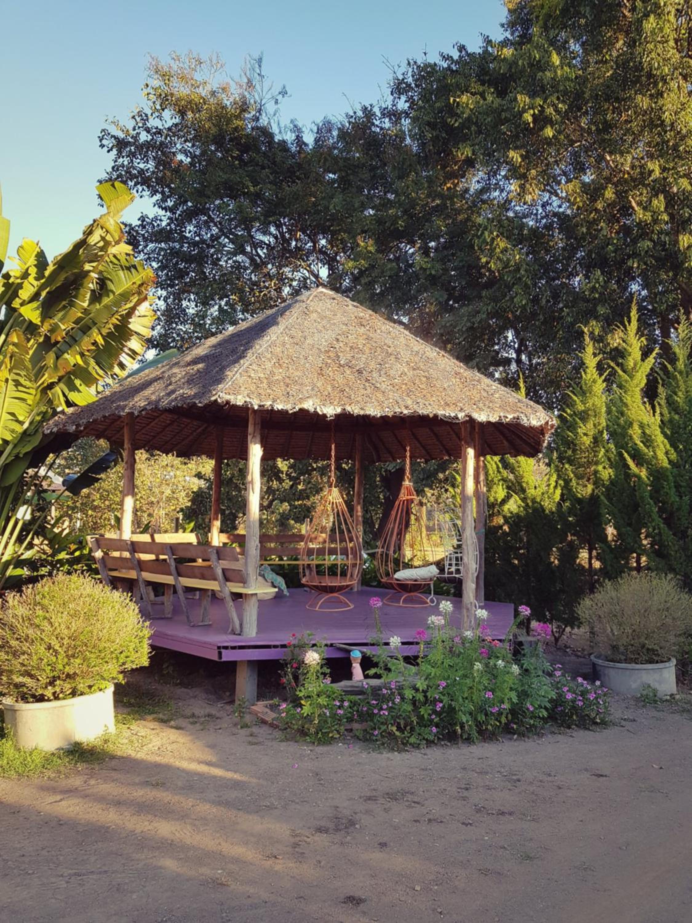 outdoor BBQ area