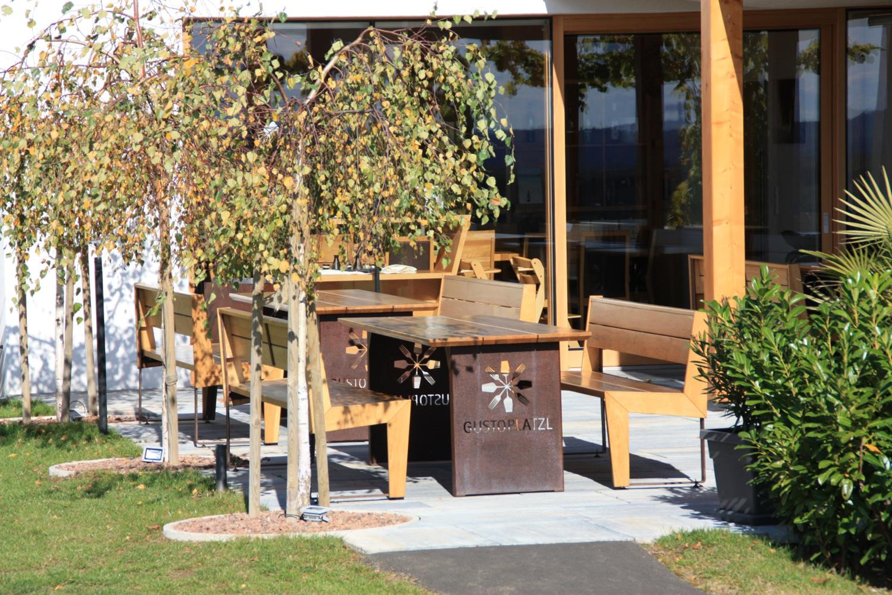 outdoor BBQ area