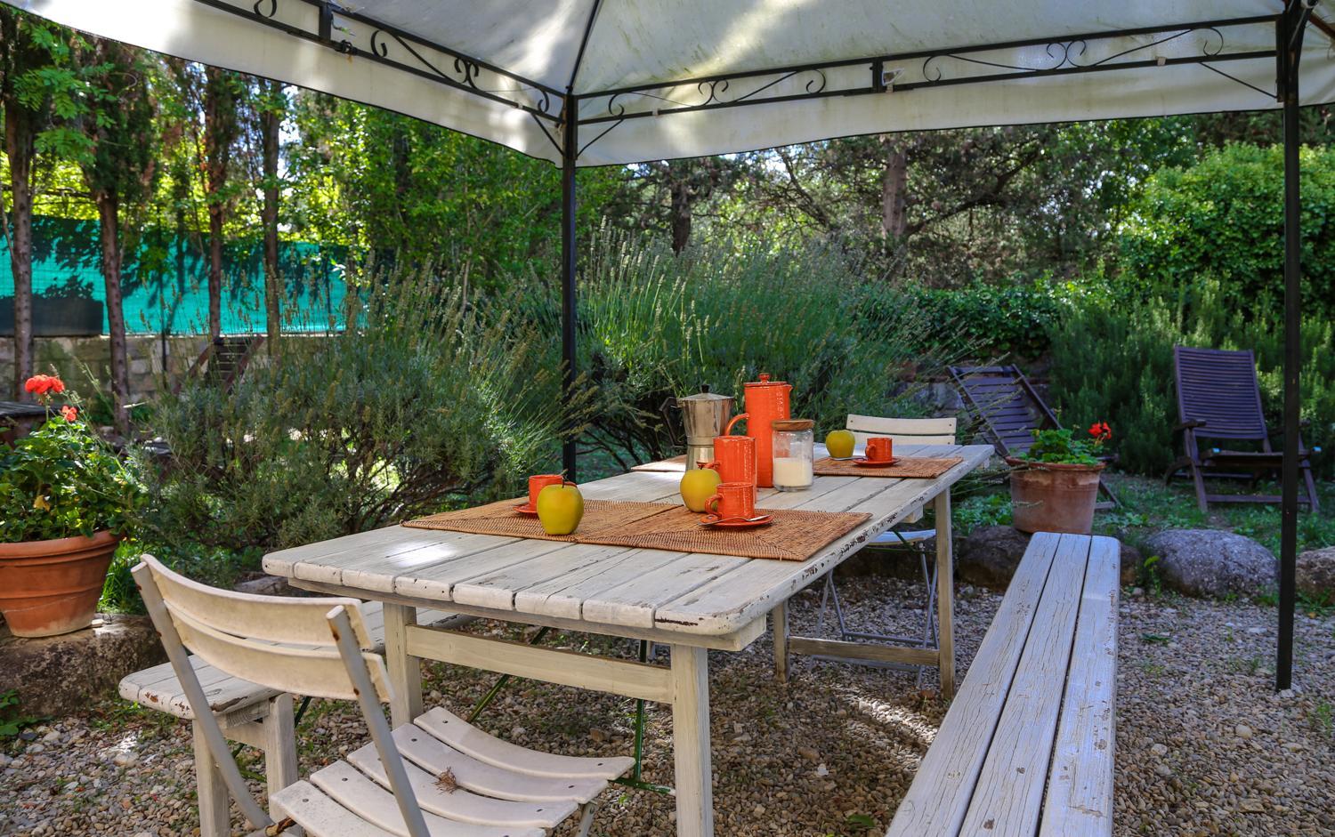 outdoor BBQ area