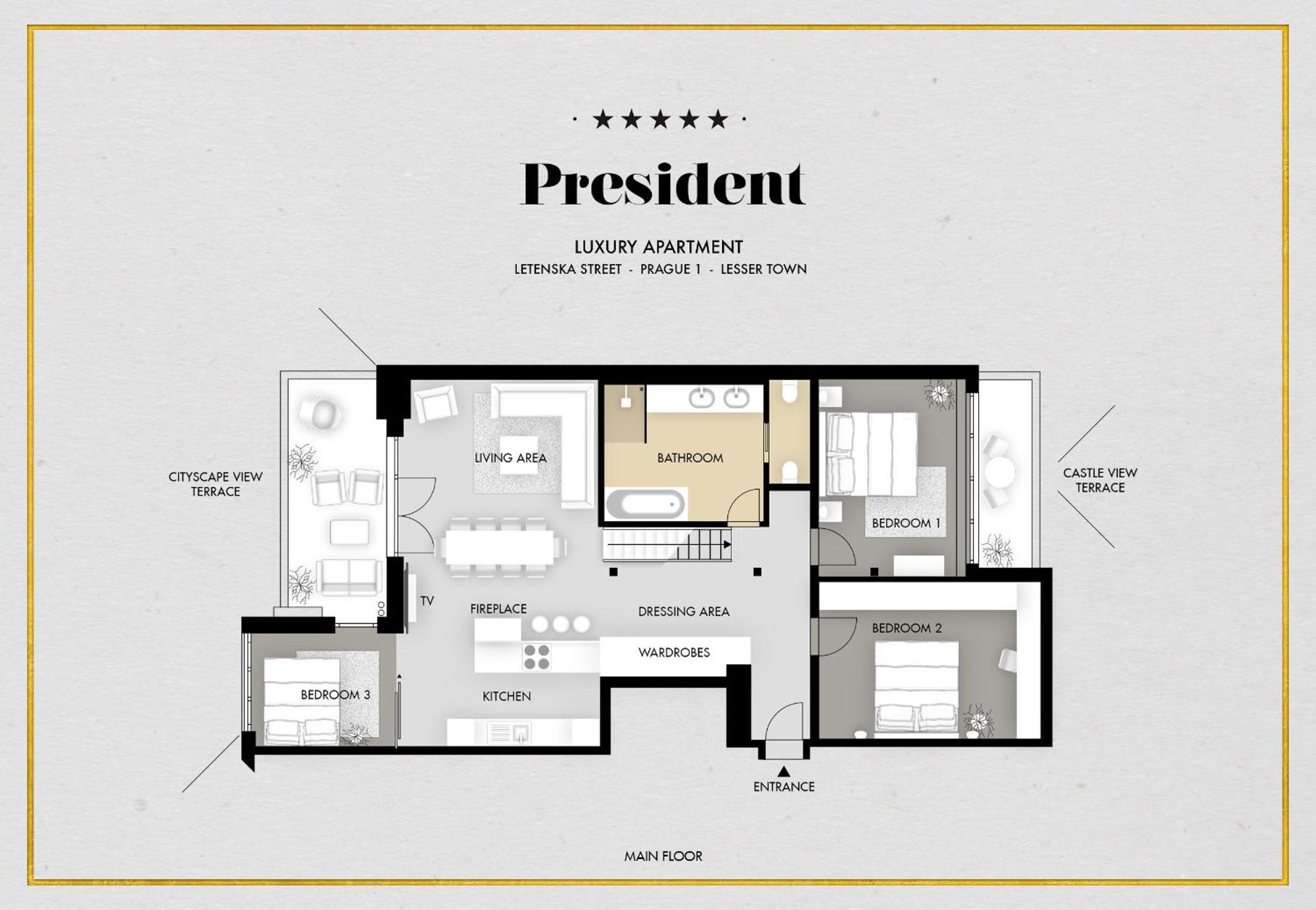 President APT by Prague Castle, VIEWS