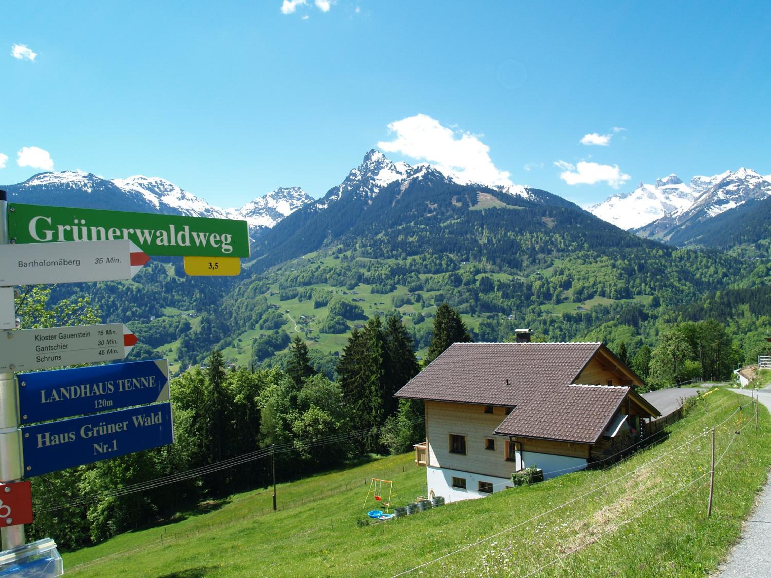 Haus grüner Wald