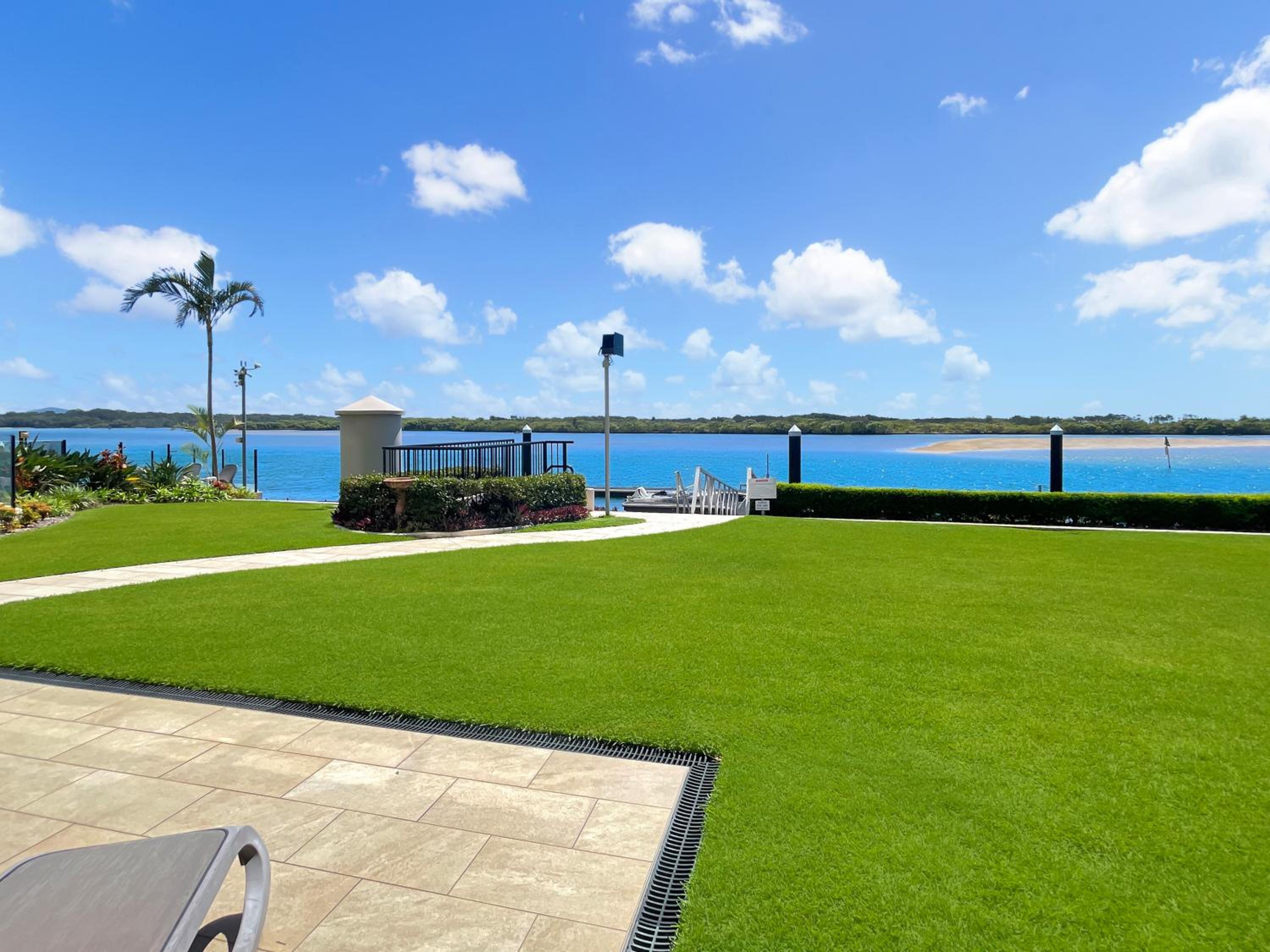 Relaxing Escape: Pool, Tennis Court, Garden Terrace & Water Views