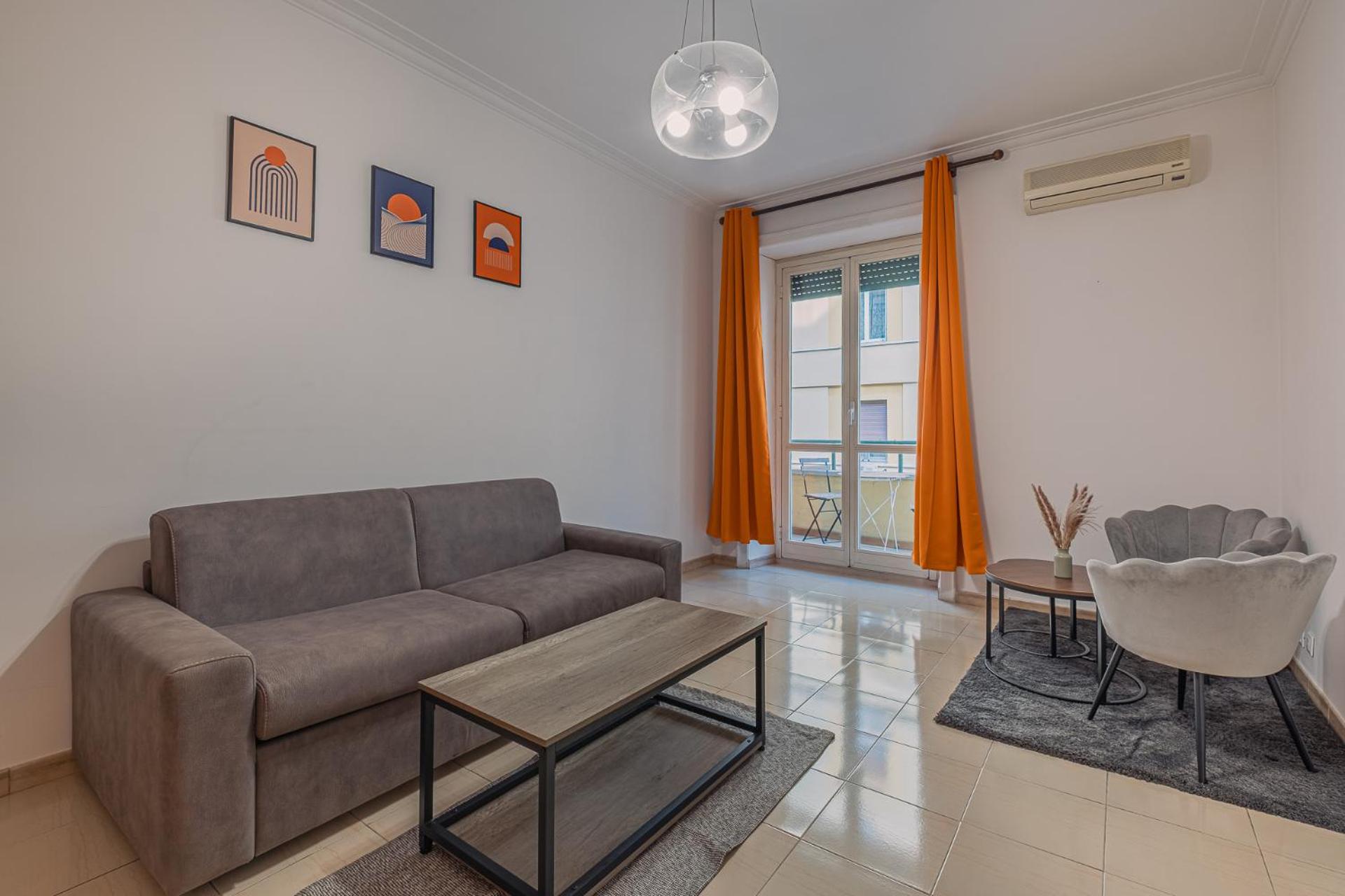Orange Blue House 1Bedr Metro Re di Roma — Rome photo 2