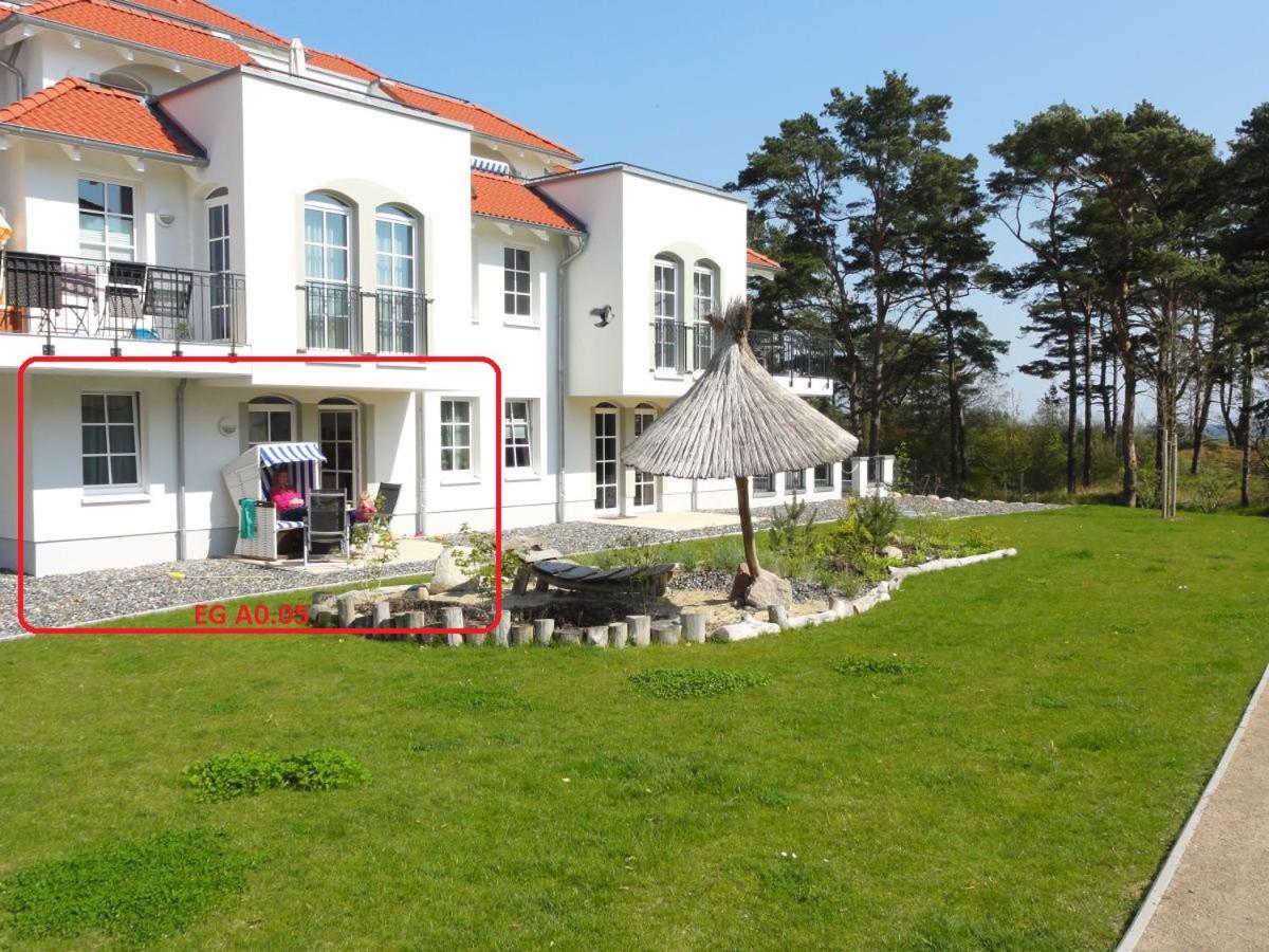 3 Zimmer Ferienwohnung Haus Meeresblick mit Meerblick A005 mit Südterrasse und Strandkorb