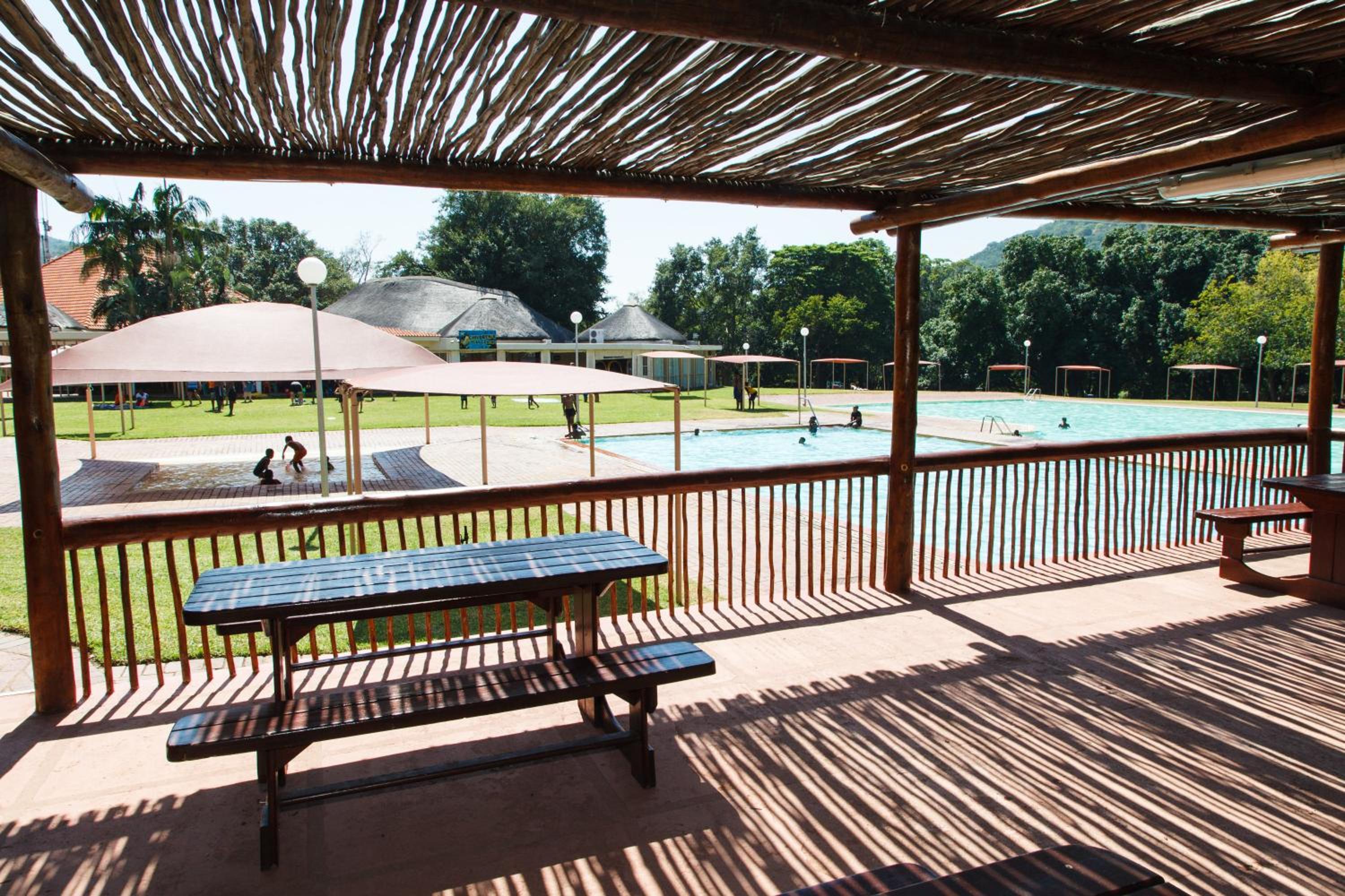 outdoor BBQ area