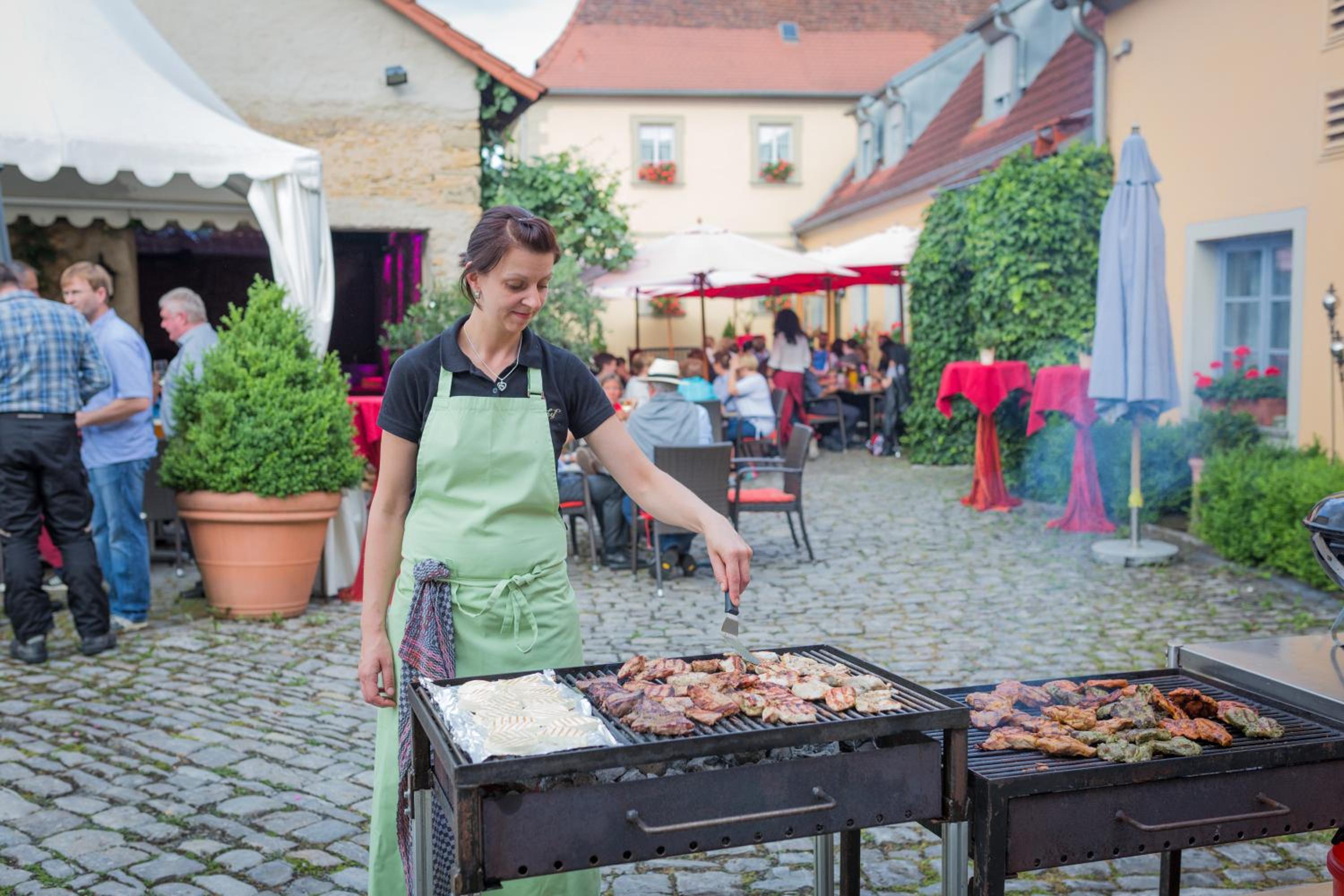 outdoor BBQ area
