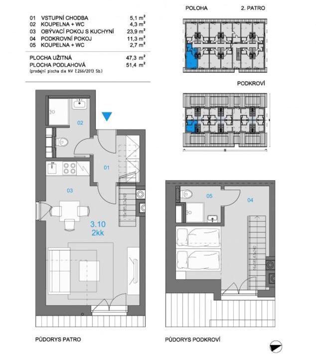Rodinný mezonetový apartmán Větrák