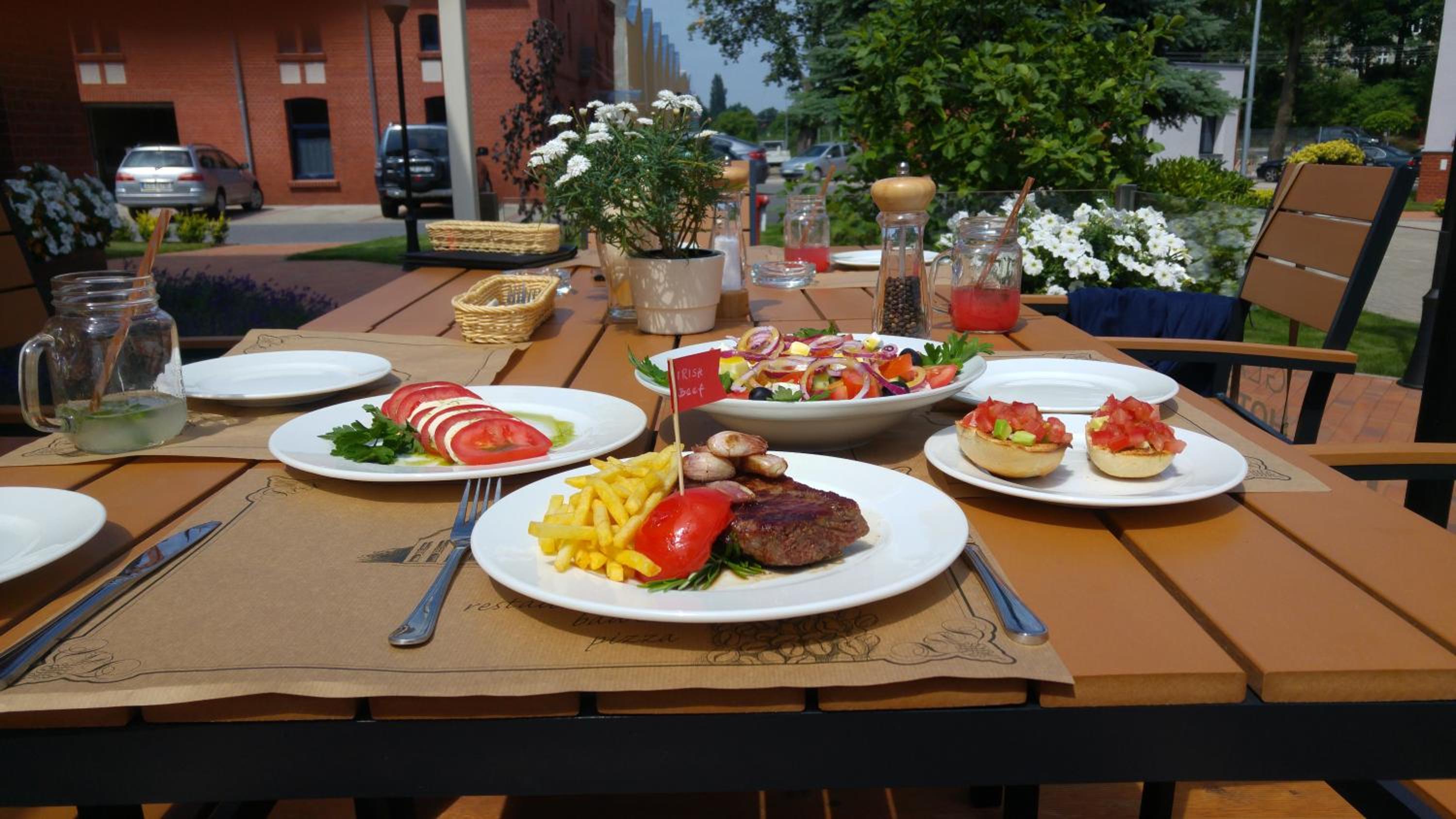 outdoor BBQ area