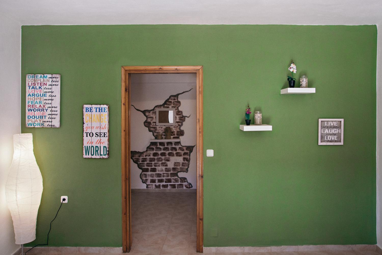 Olive green house view 5