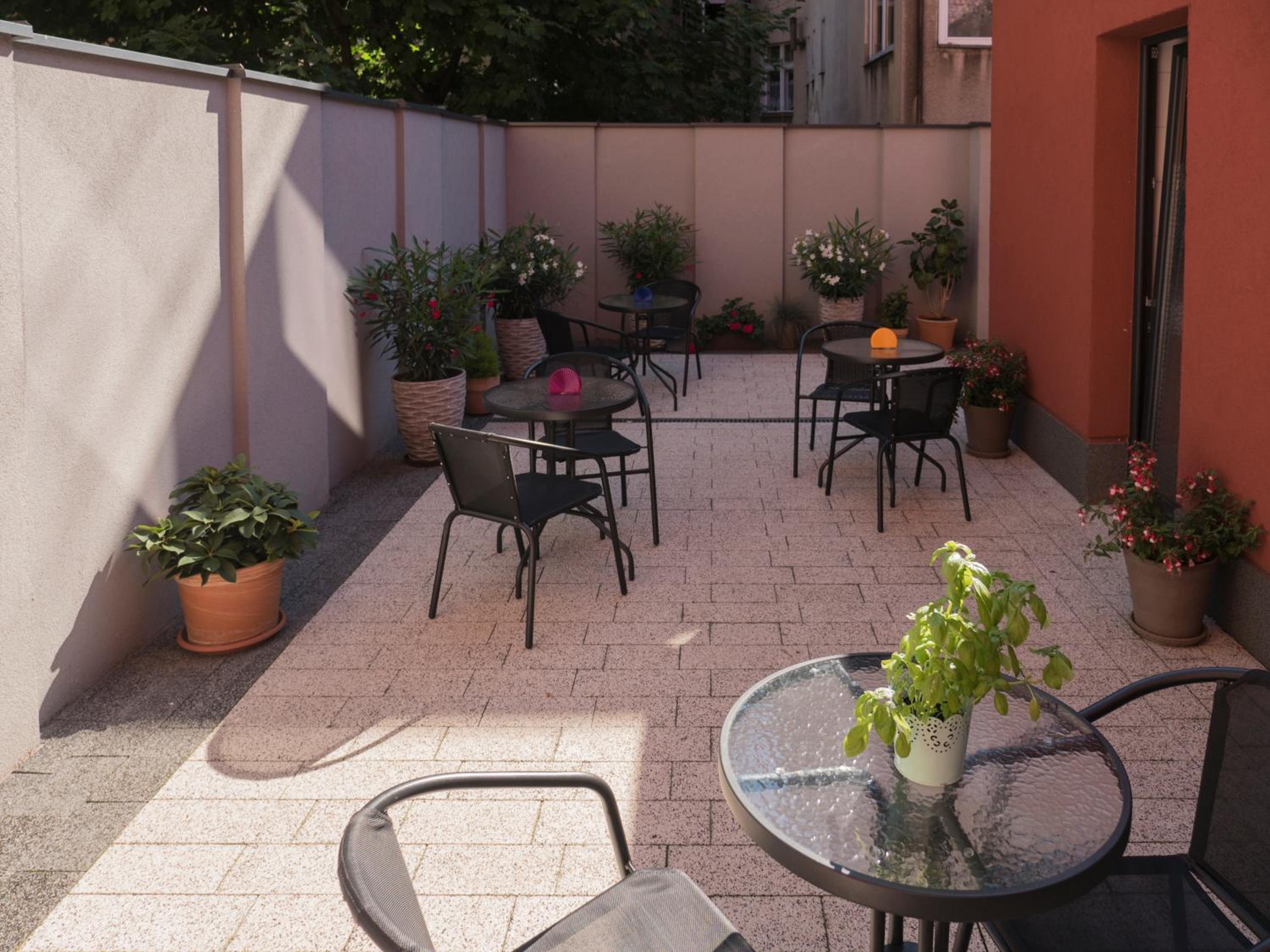 outdoor BBQ area