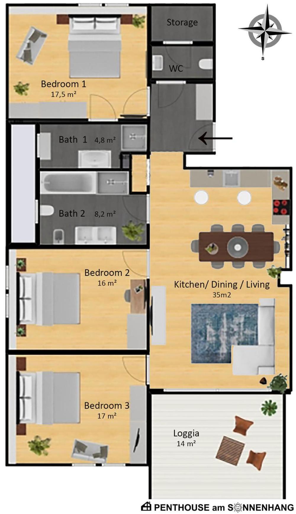 Penthouse am Sonnenhang mit exklusiver Ausstattung