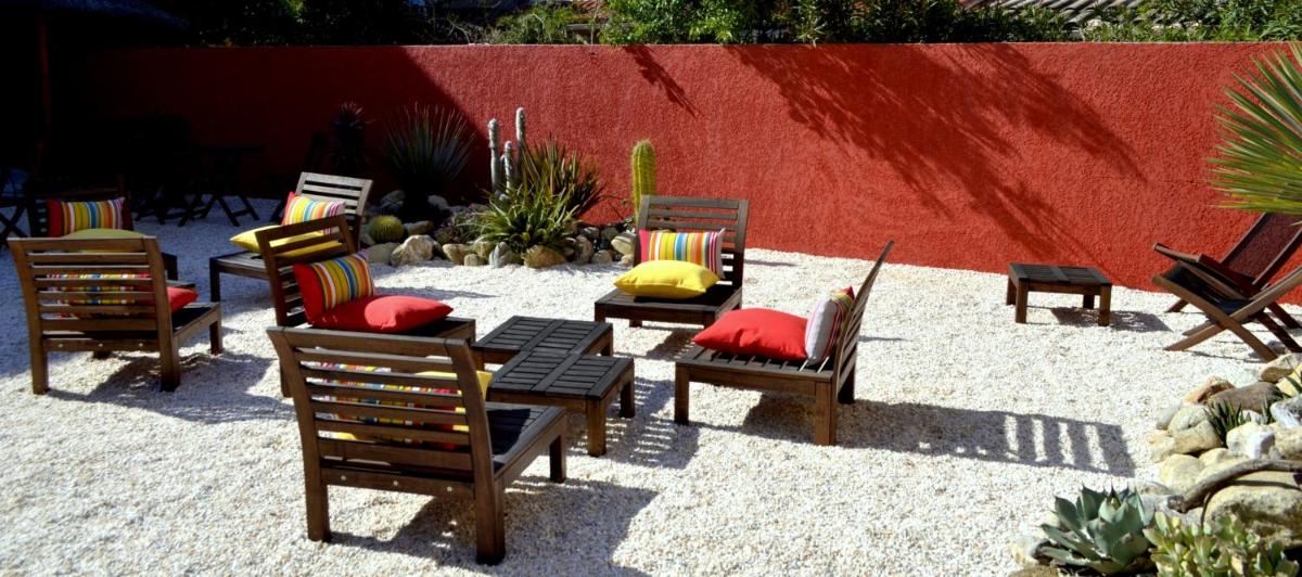 outdoor BBQ area