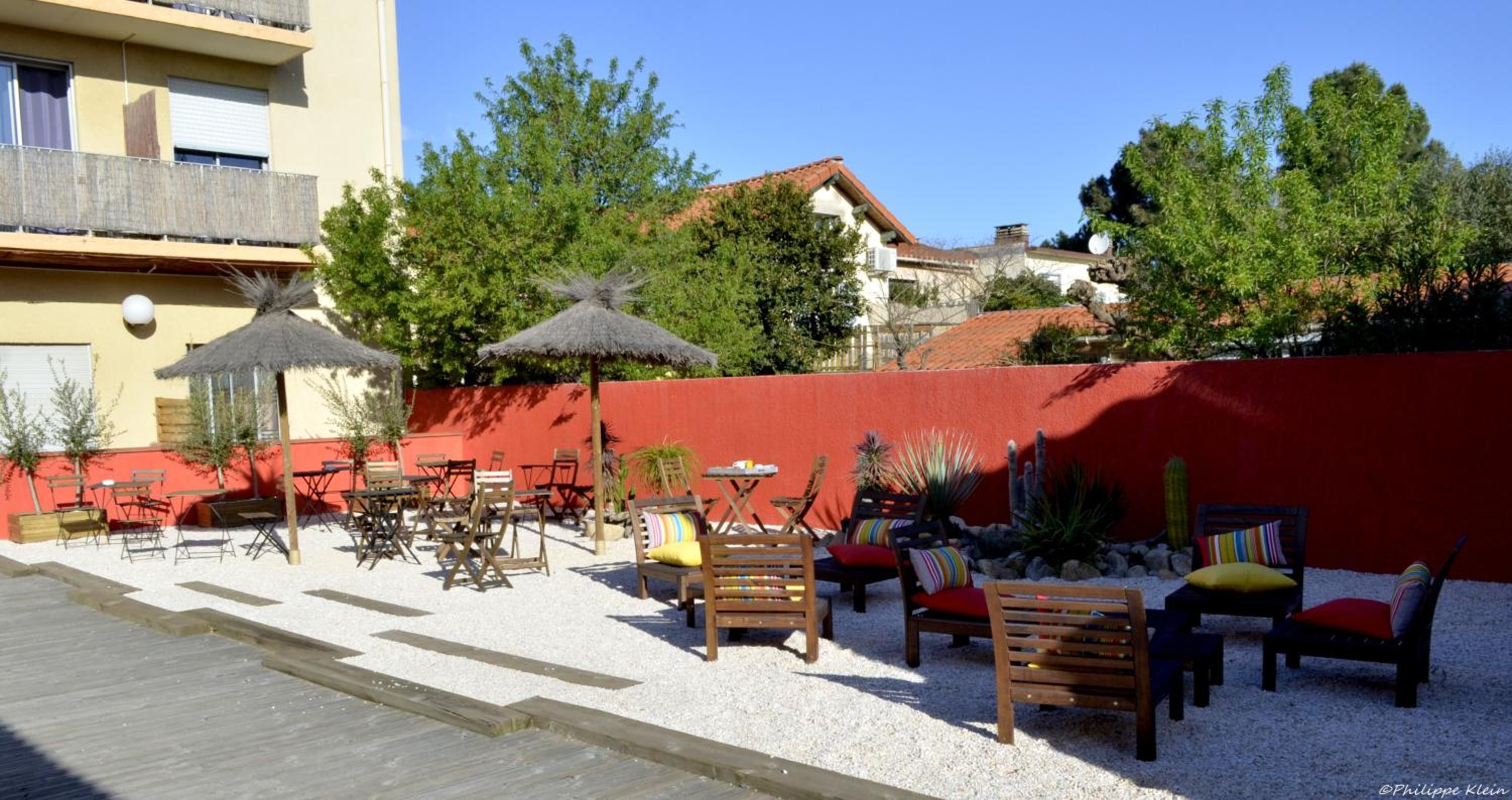 outdoor BBQ area