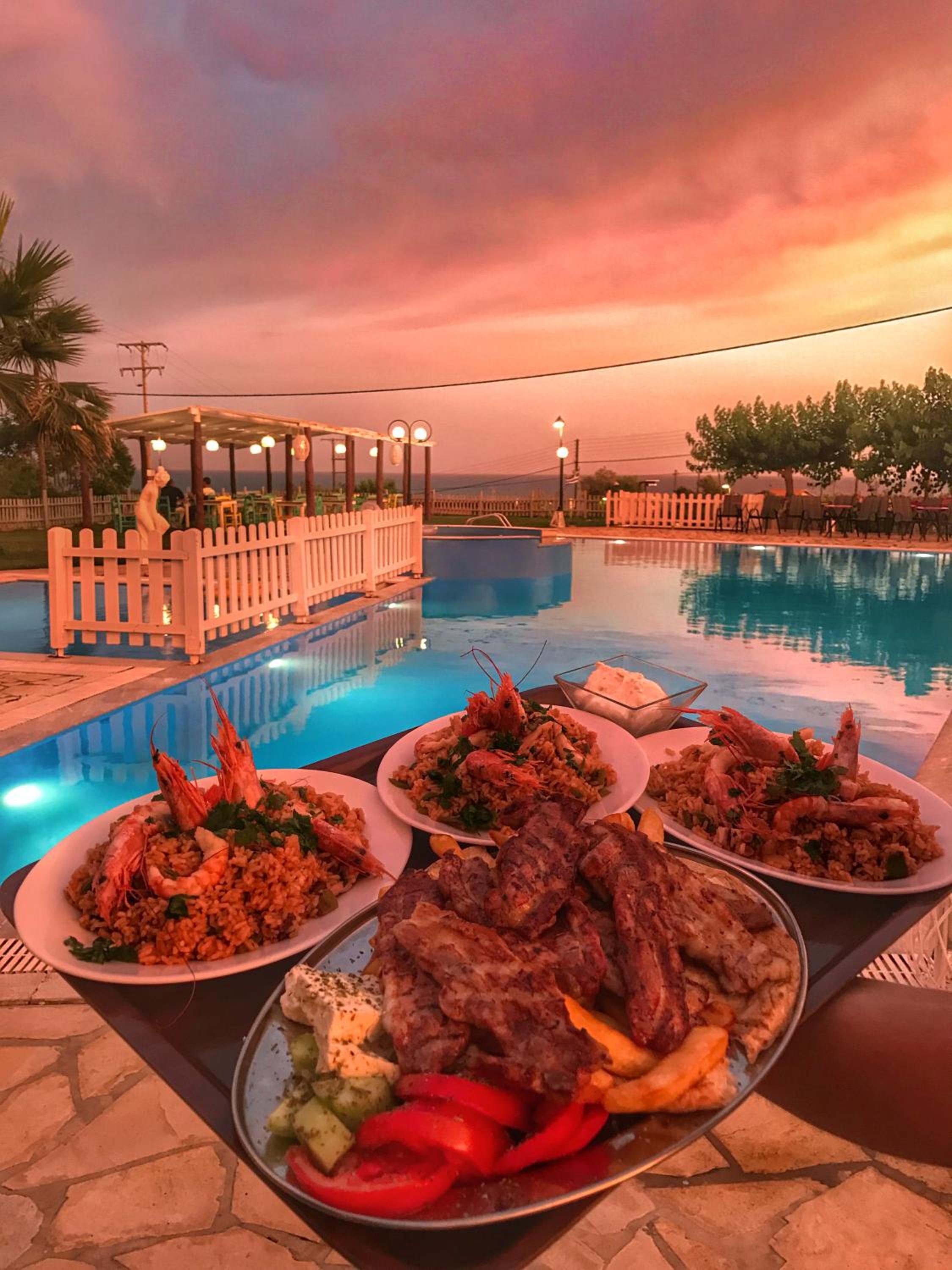 outdoor BBQ area