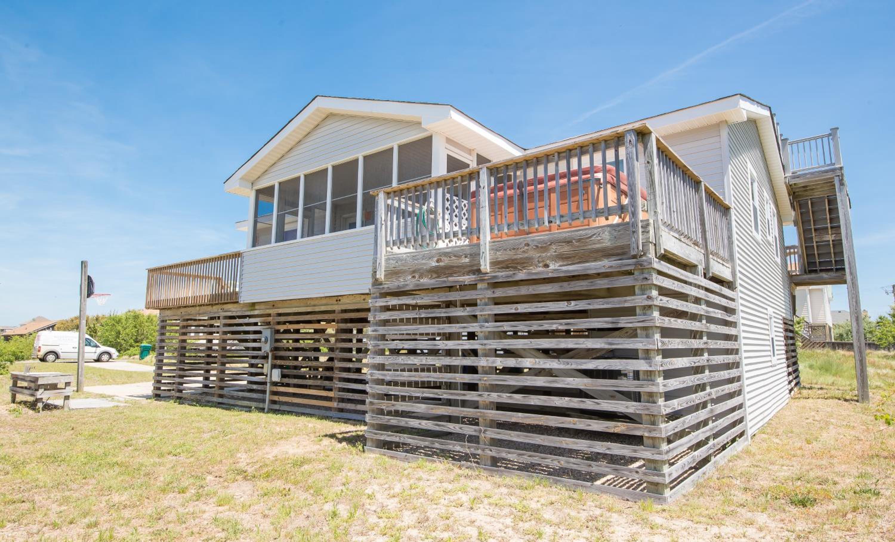 Duck Dazed - Carolina Dunes, Oceanside, Ocean View, 125 Yds to Beach, Hot Tub, Pets OK