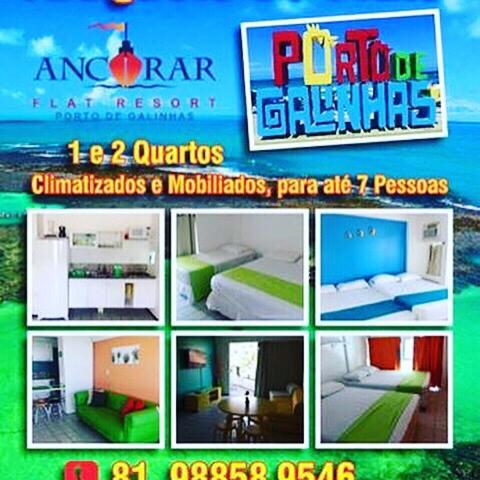 Ancorar Beira Mar Flats de 2 quartos Próximo ao Centro