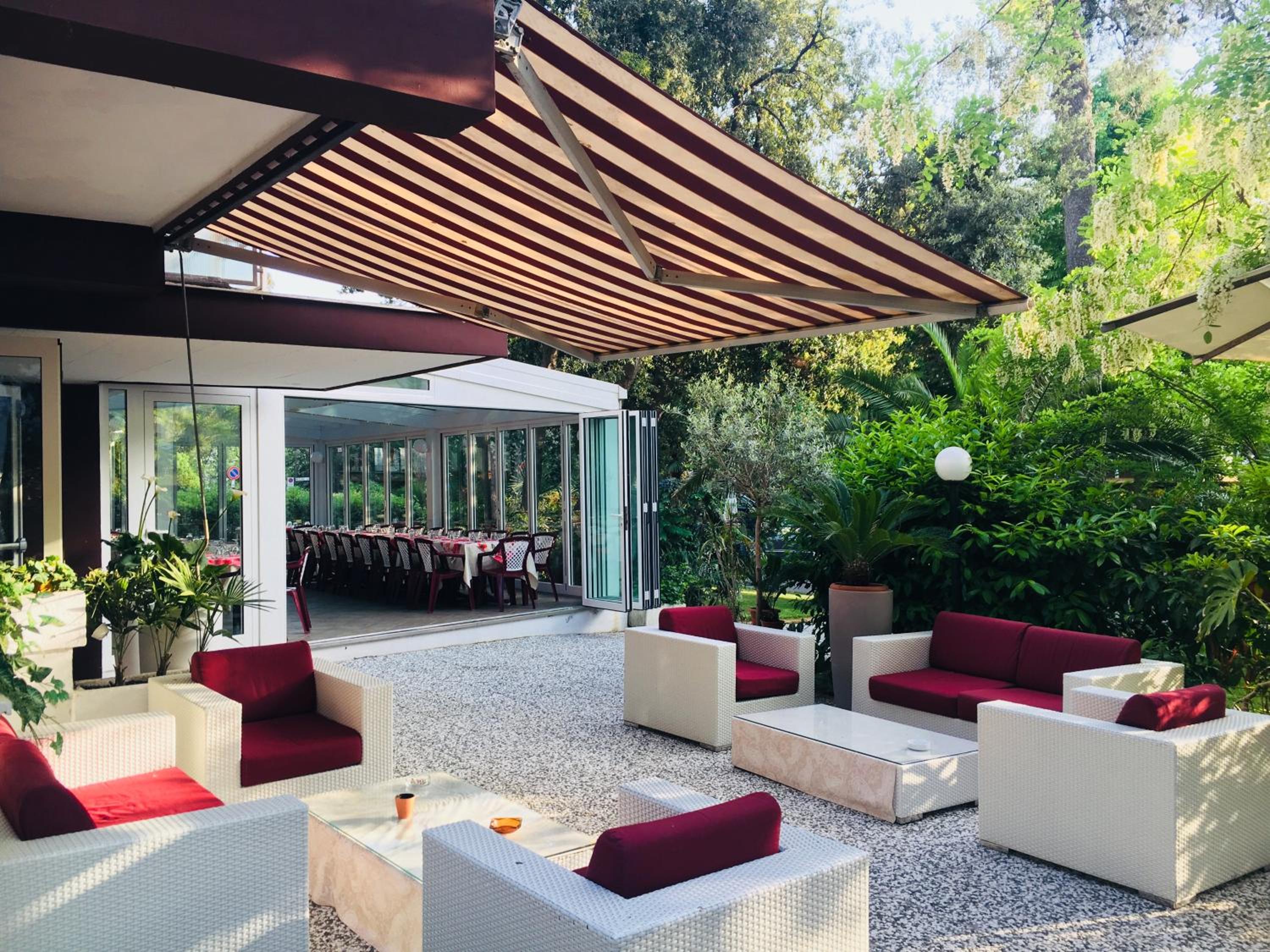 outdoor BBQ area