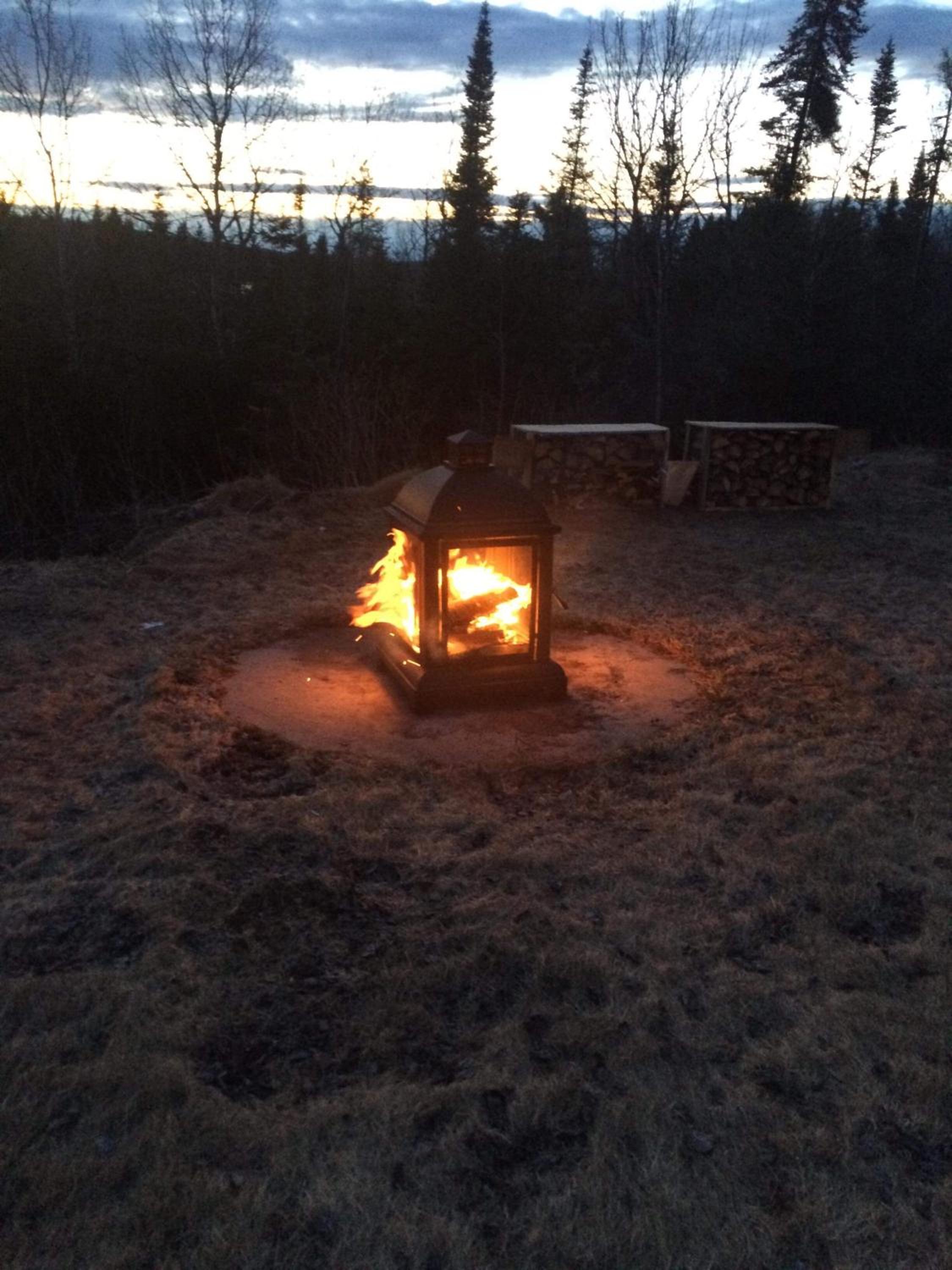 outdoor BBQ area