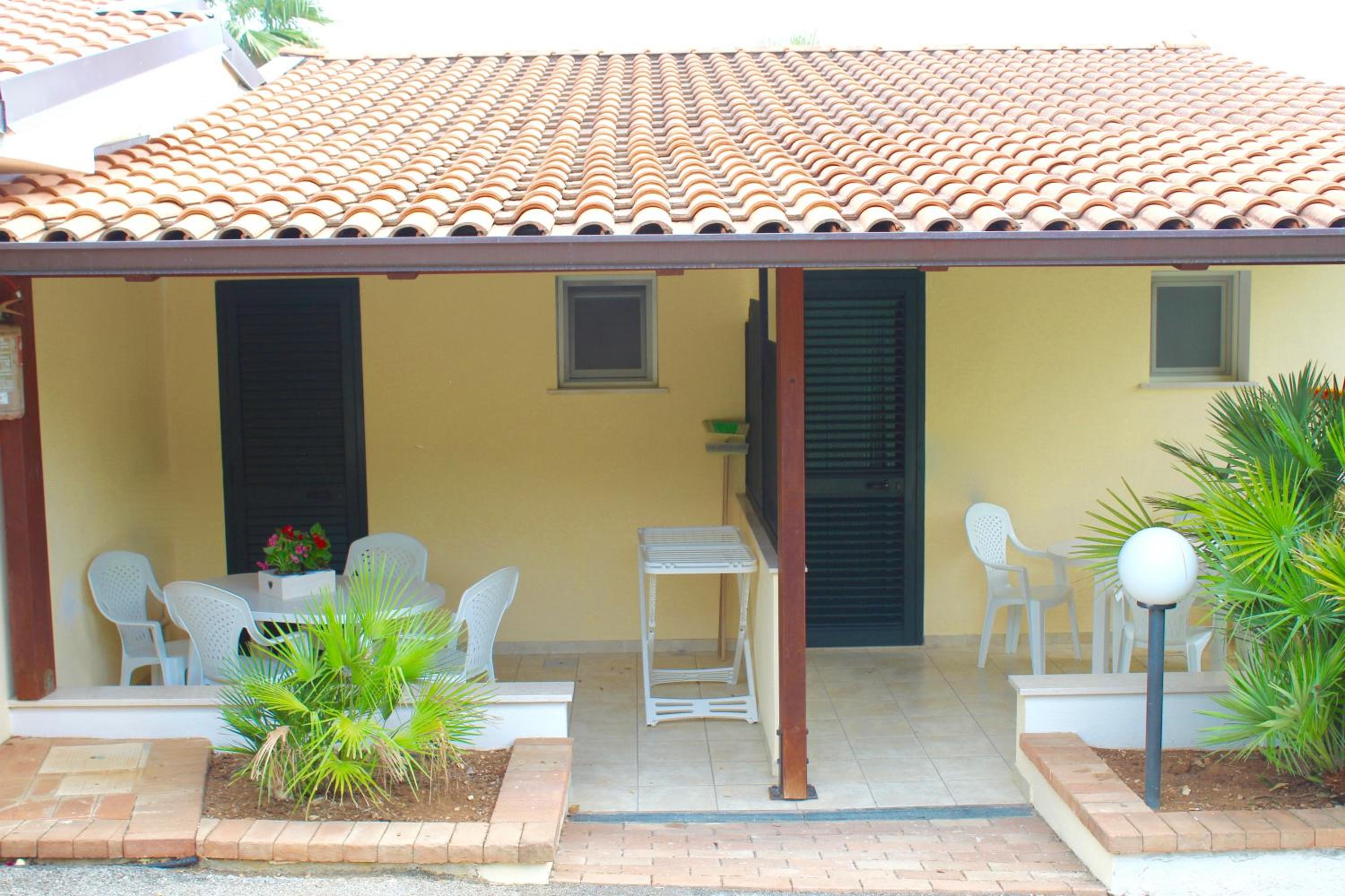 outdoor BBQ area