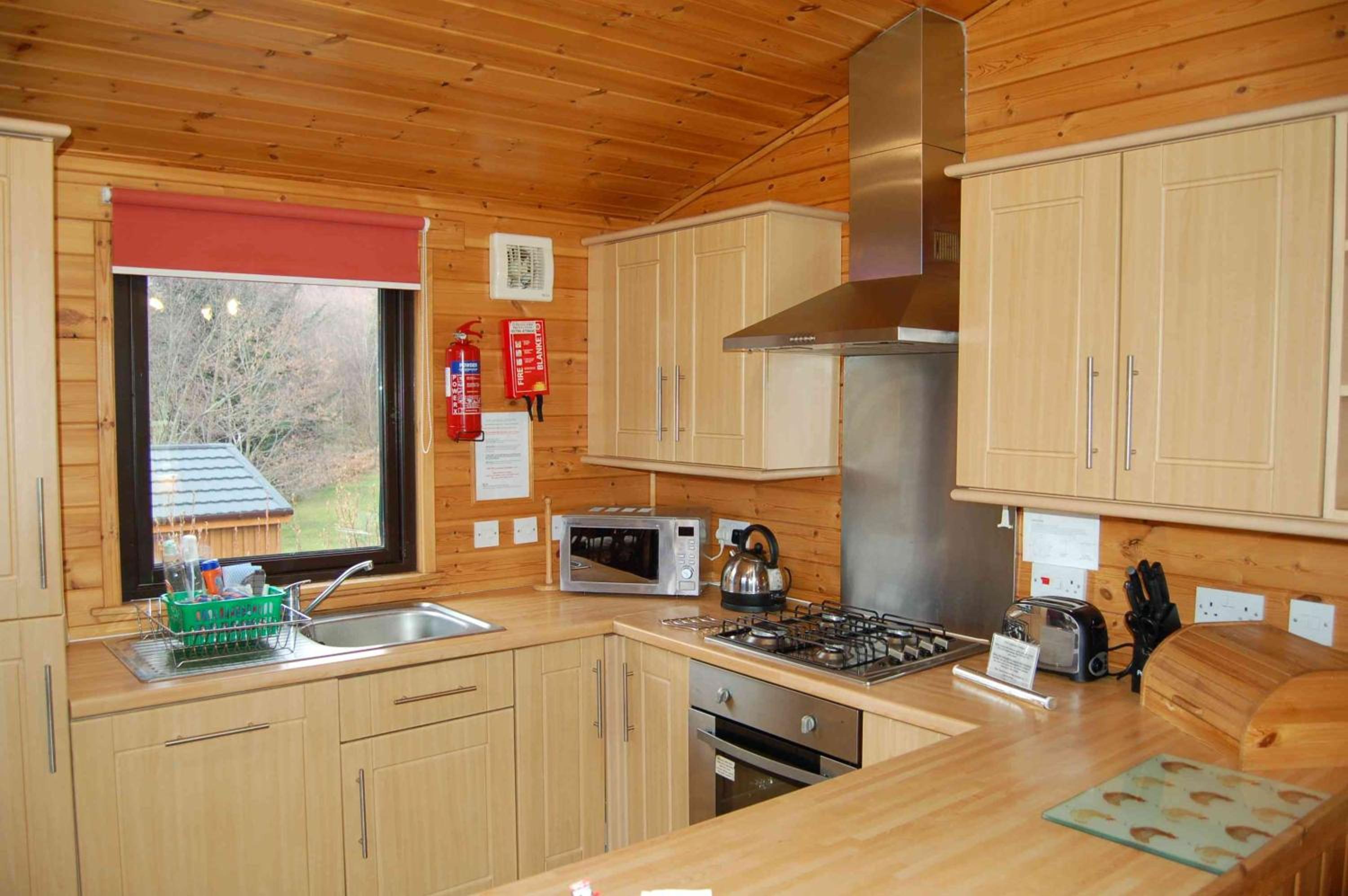Luxury woodland Oak Lodge view 2