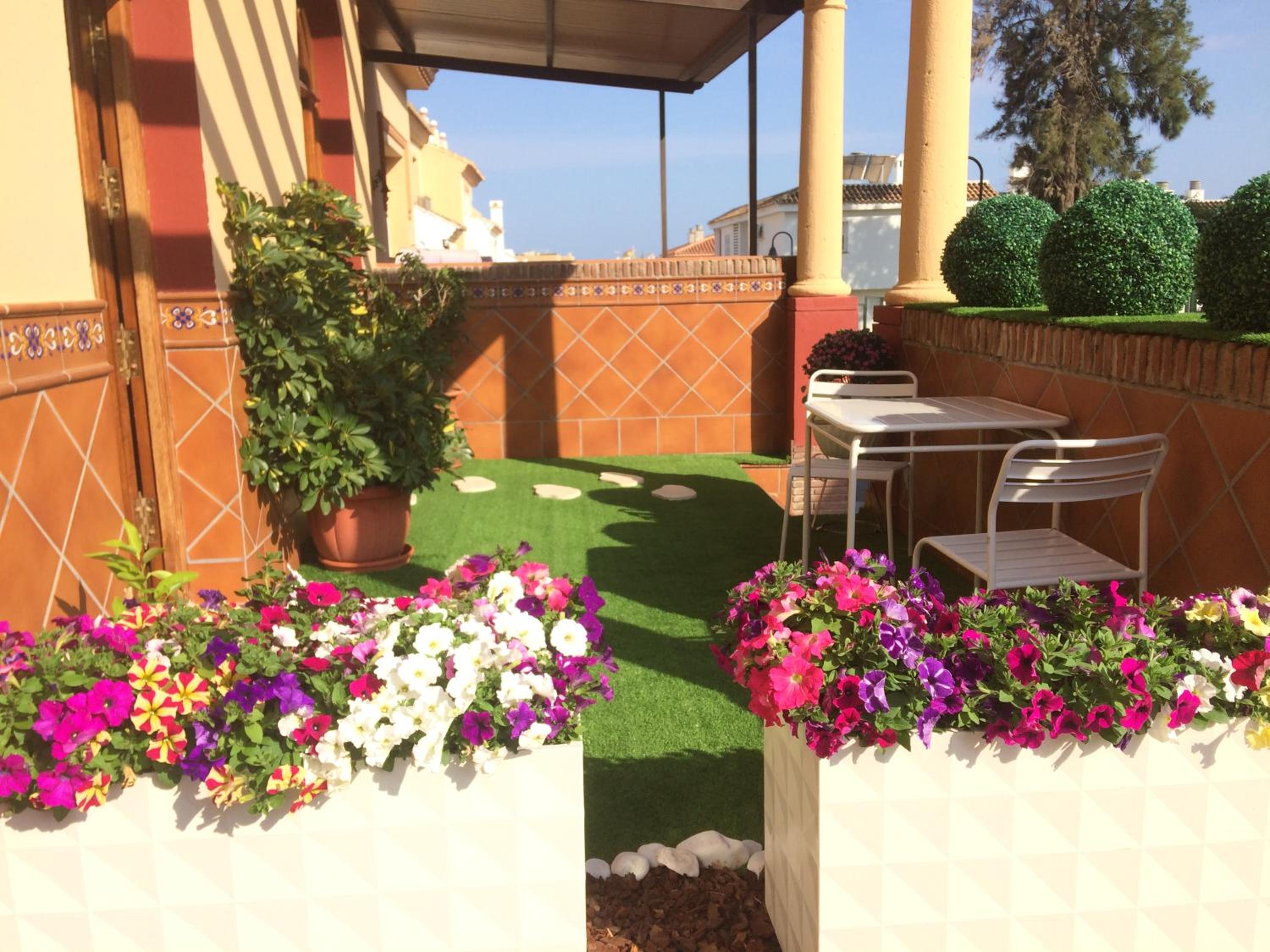 Apartment with private patio view 2