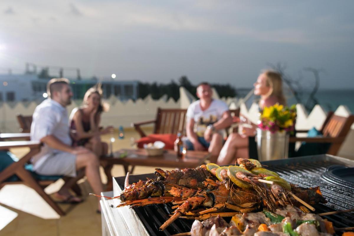 outdoor BBQ area