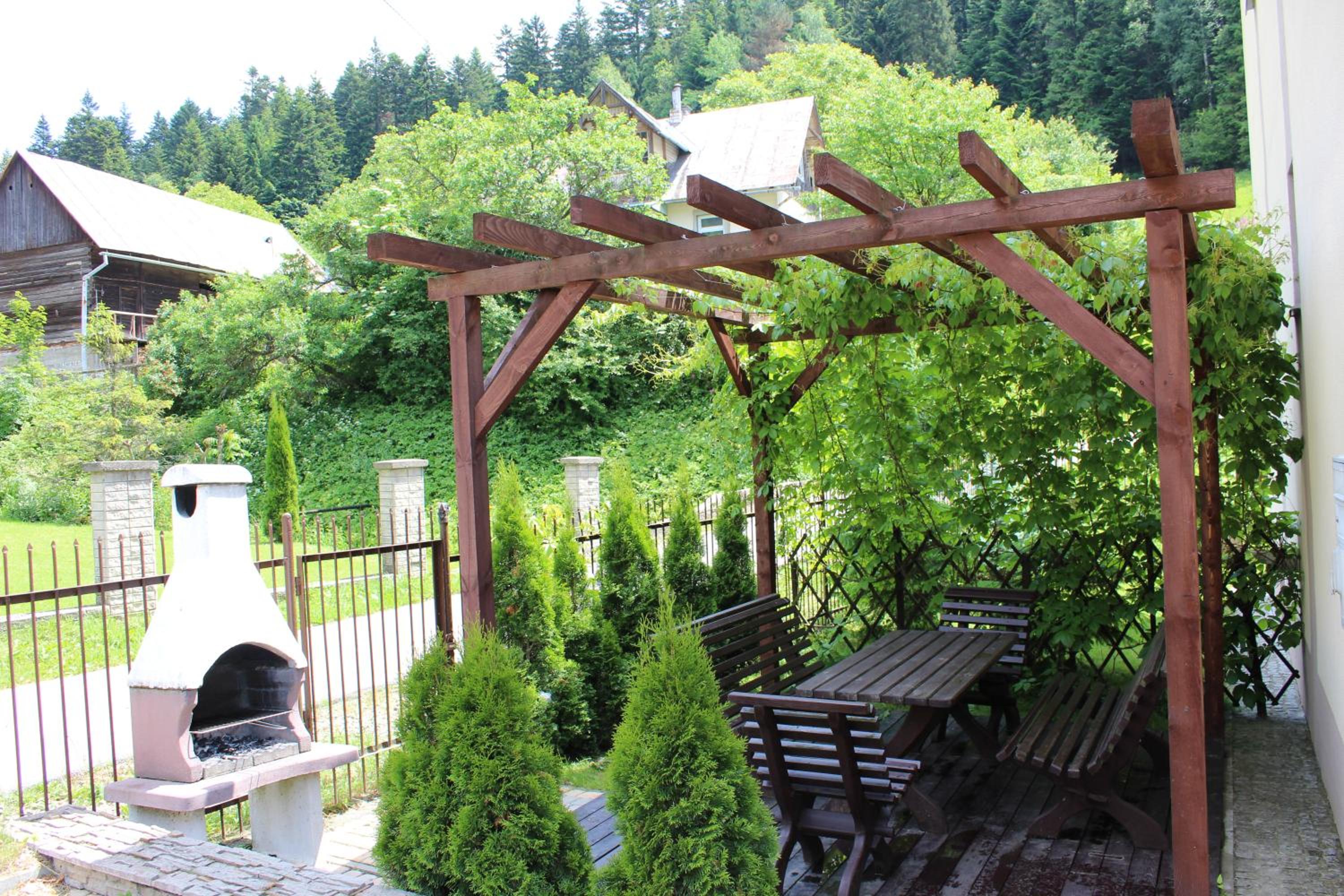 outdoor BBQ area